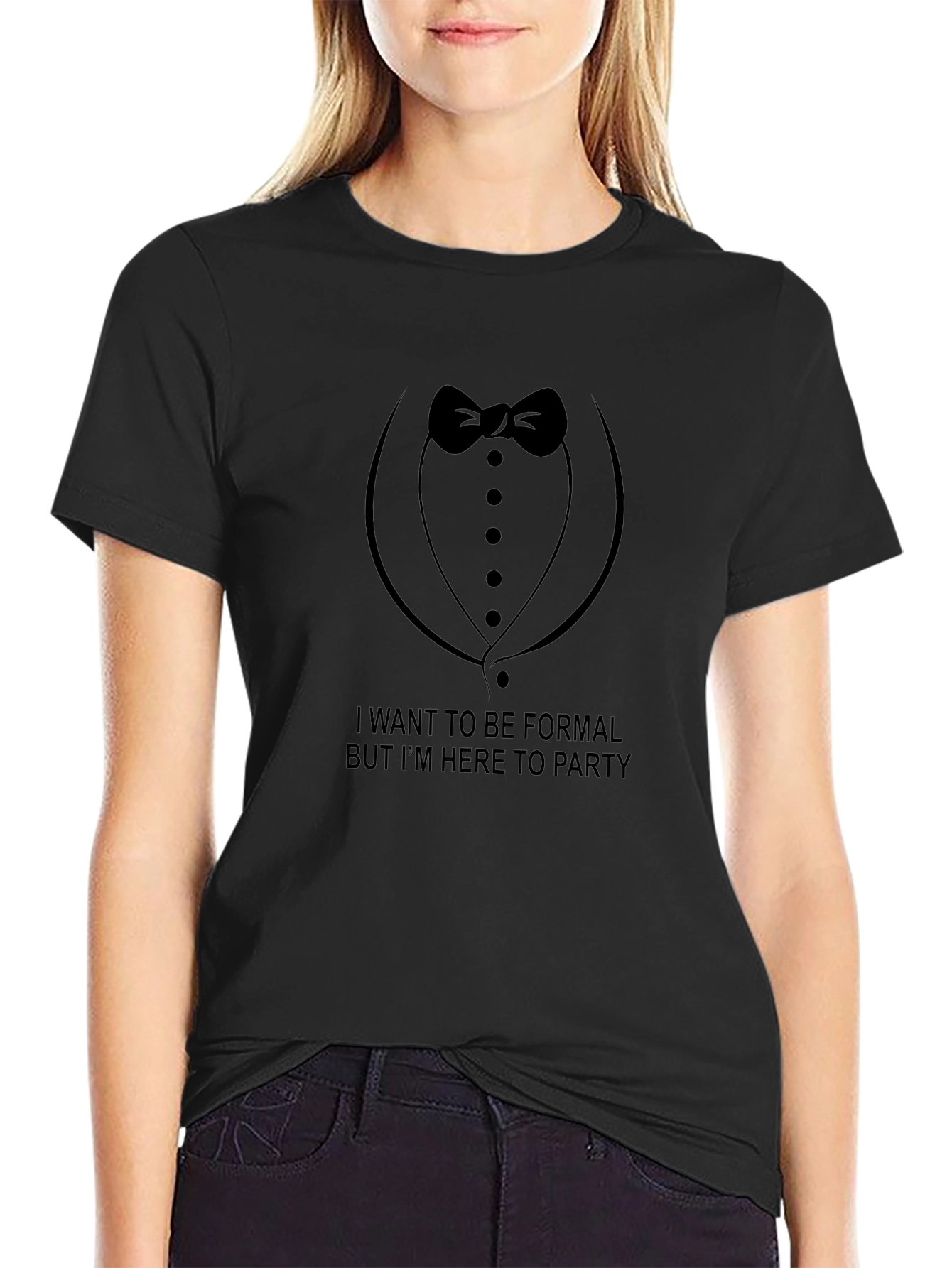 Formal Party T-Shirt - Bowtie Tuxedo Design