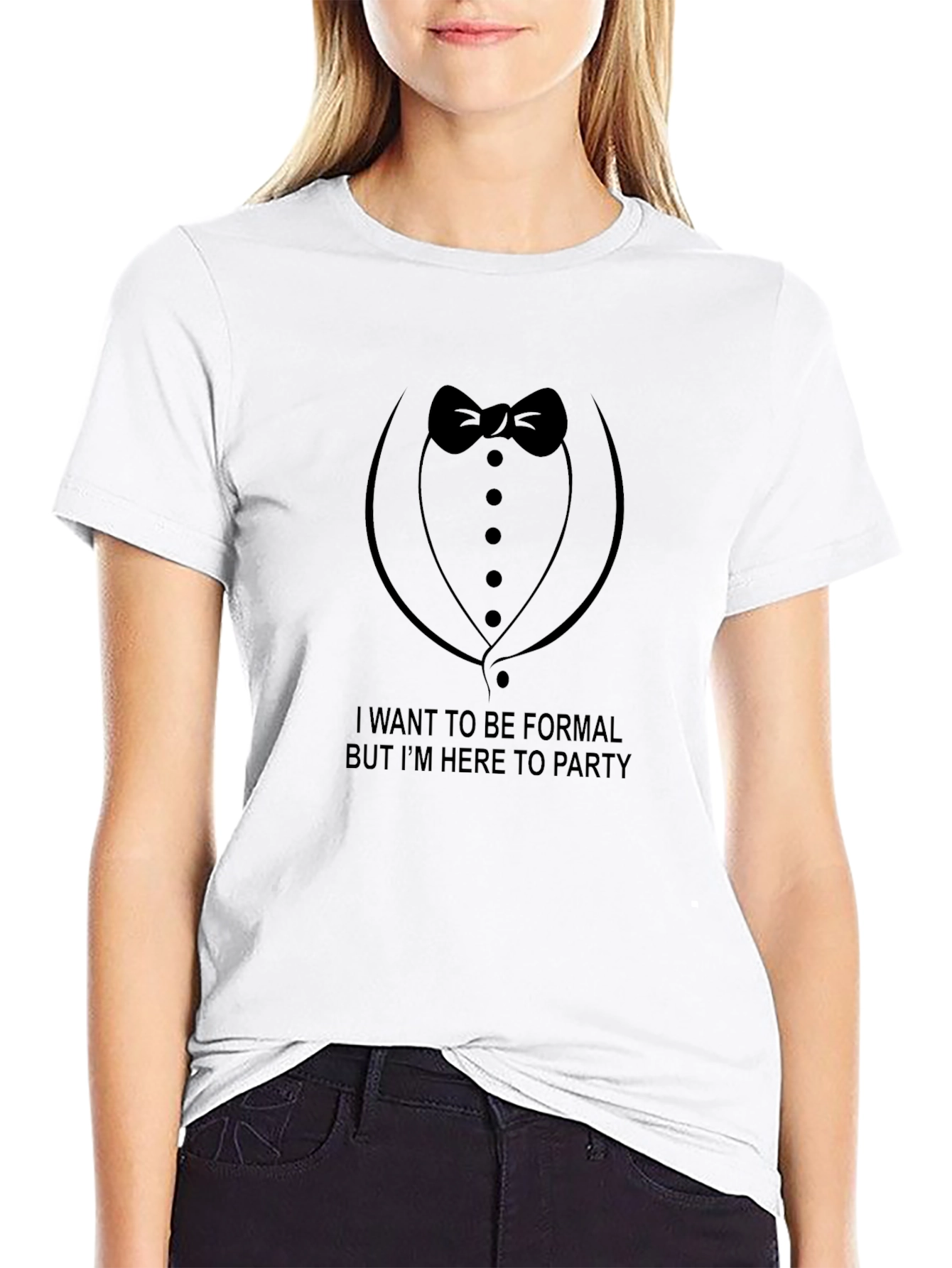 Formal Party T-Shirt - Bowtie Tuxedo Design