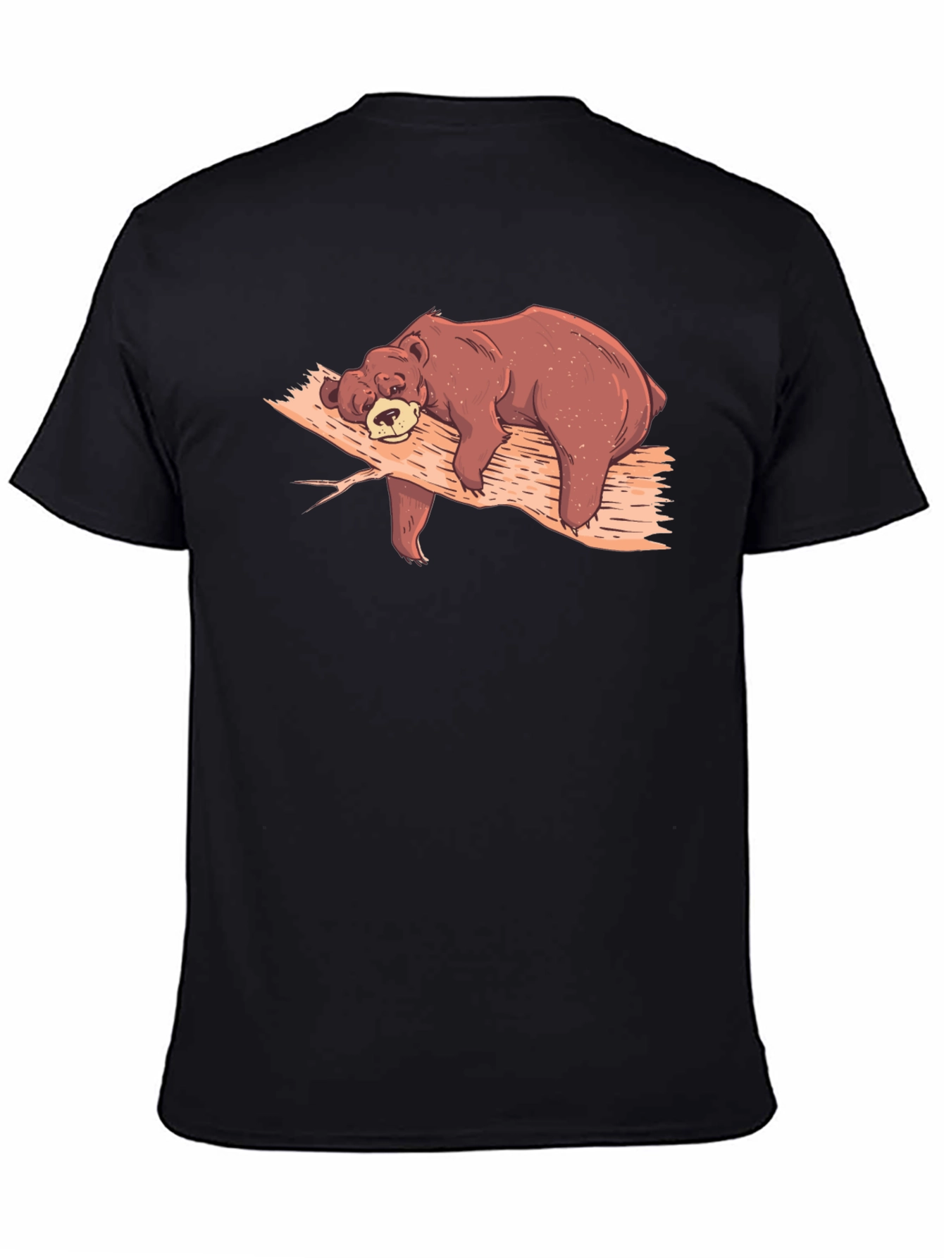 Lazy Bear Nap T-Shirt - Comfy Black Tee