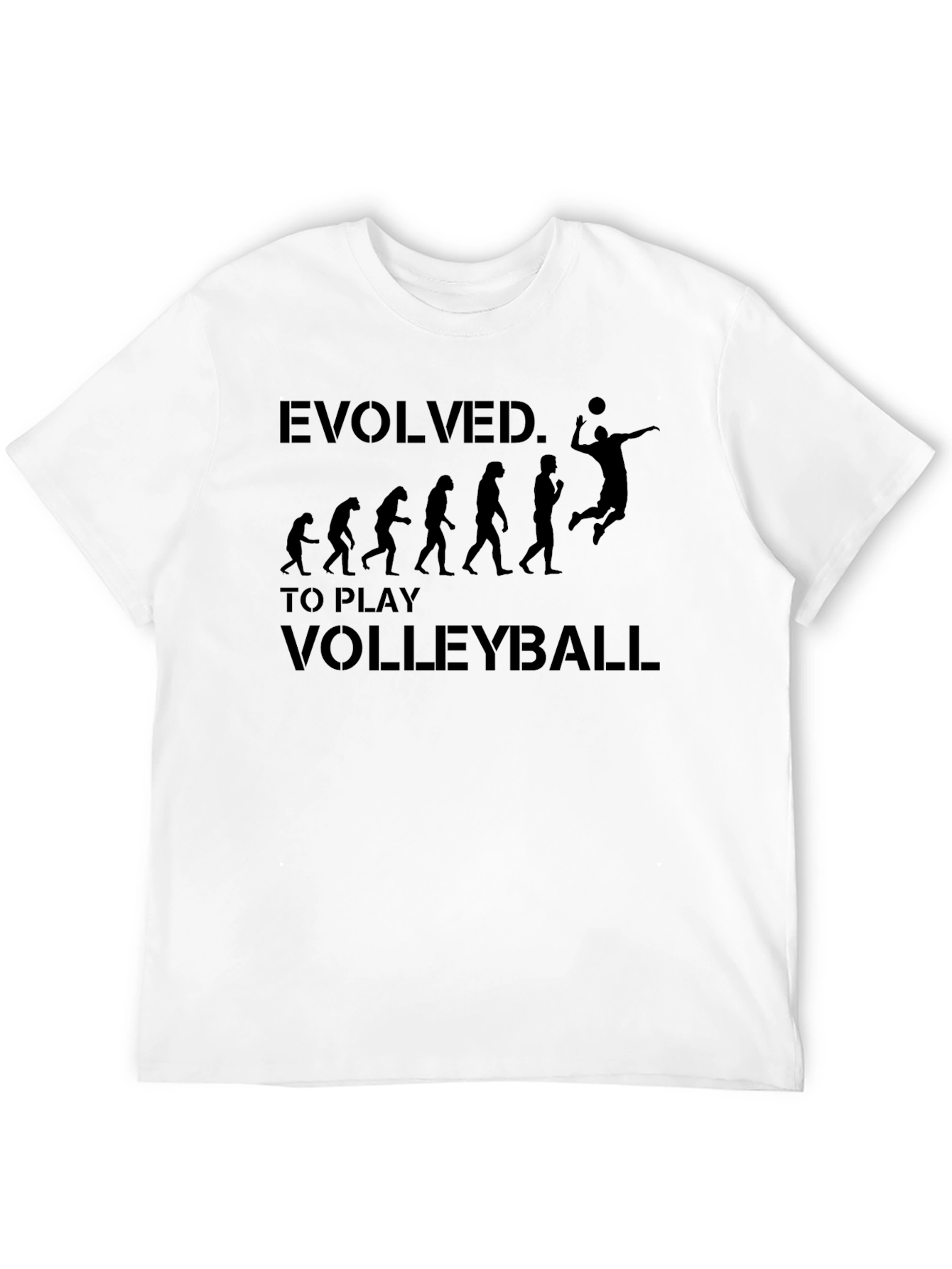 Evolved to Play Volleyball Graphic T-Shirt