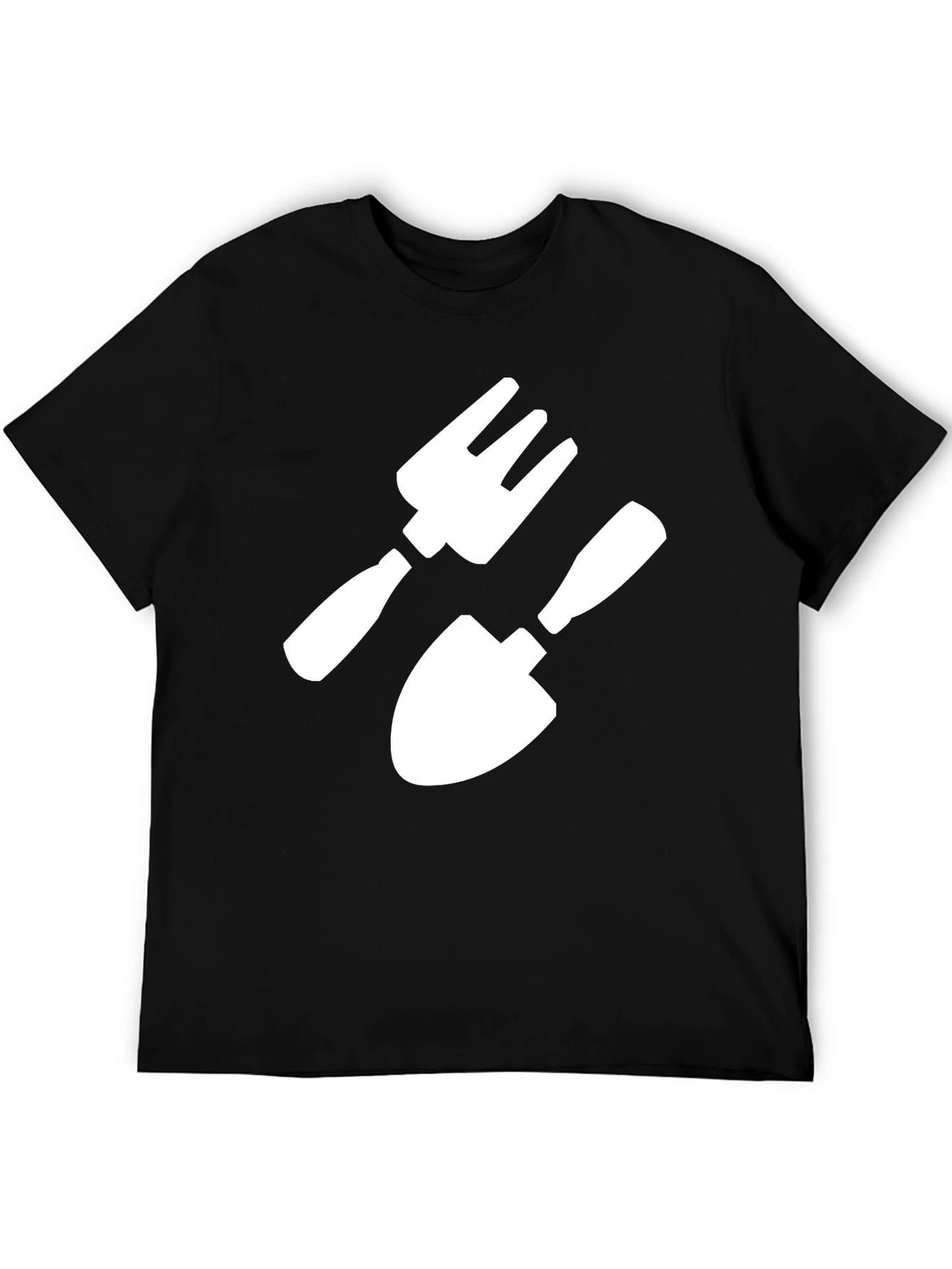 Gardening Tool Graphic T-Shirt - Black