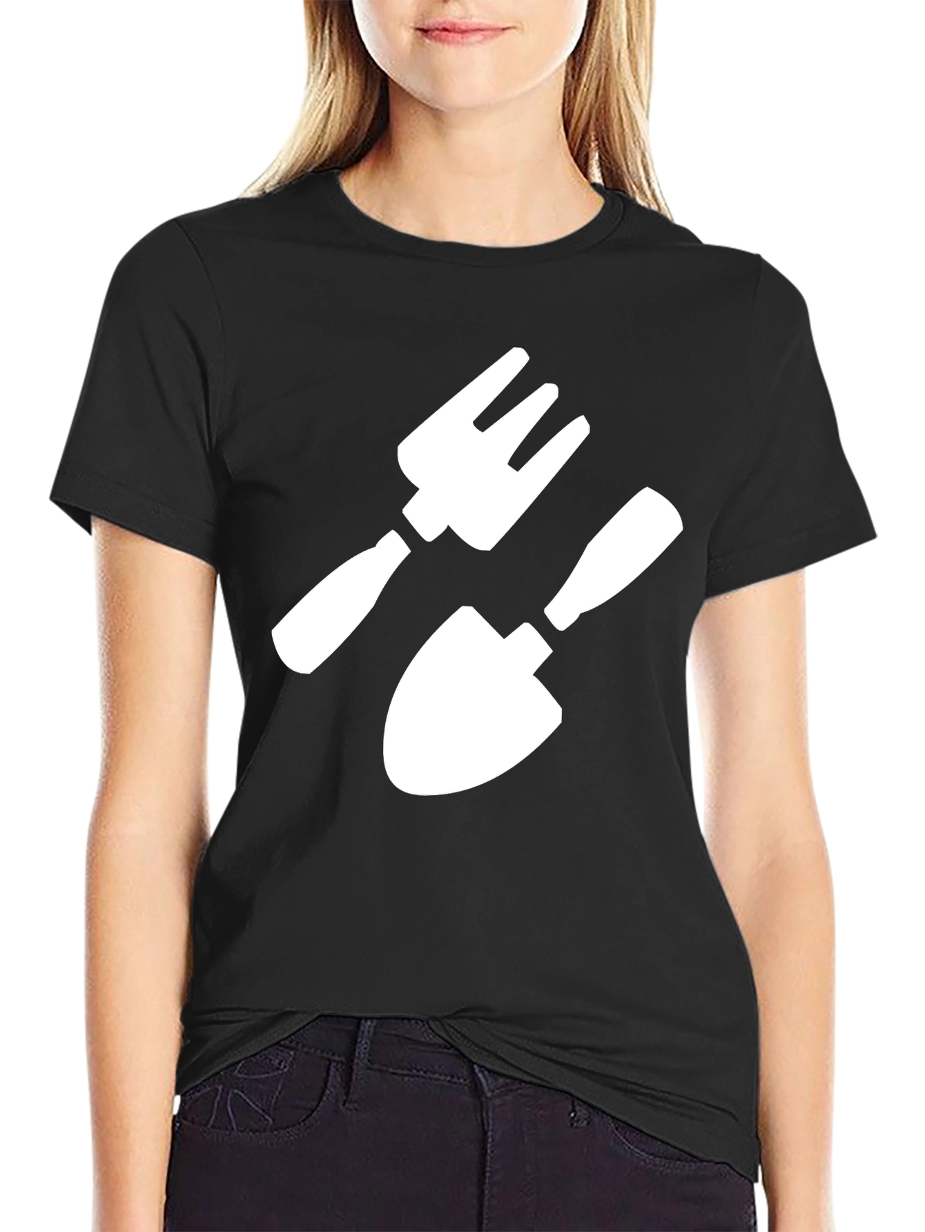 Gardening Tool Graphic T-Shirt - Black