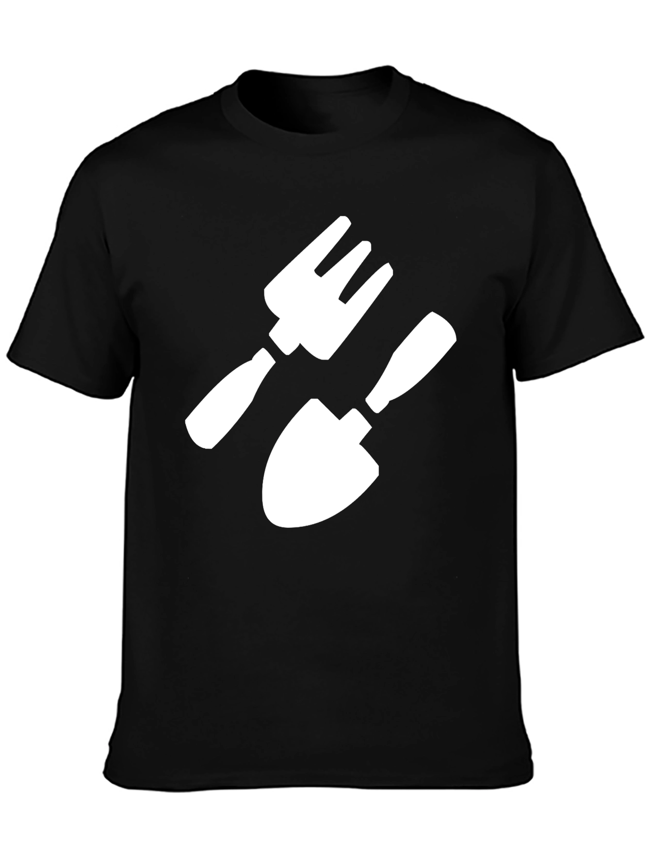 Gardening Tool Graphic T-Shirt - Black