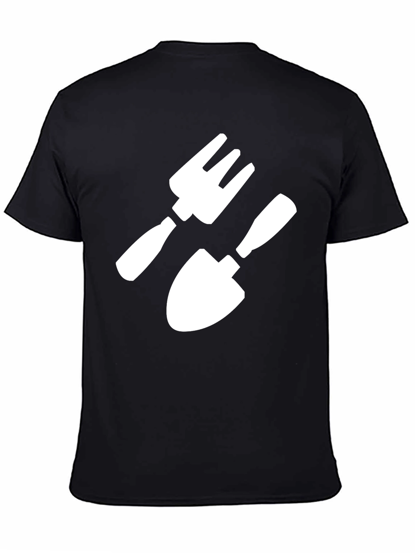 Gardening Tool Graphic T-Shirt - Black