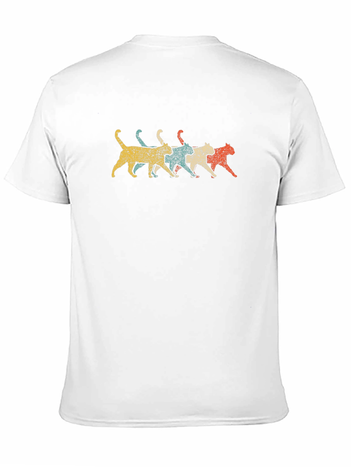 Retro Cats Graphic T-Shirt - Black