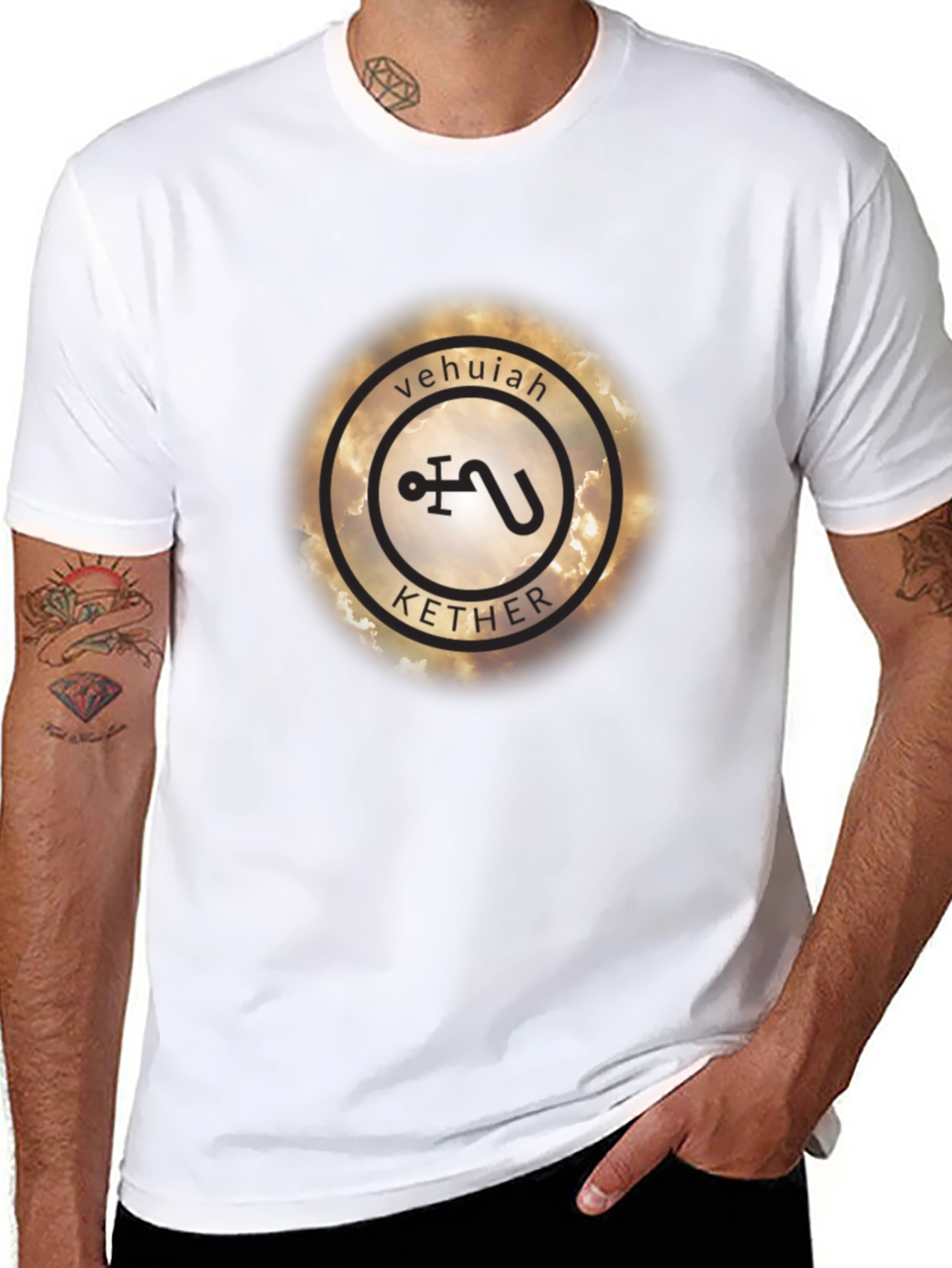 Vehujah Kether Symbol Black T-Shirt