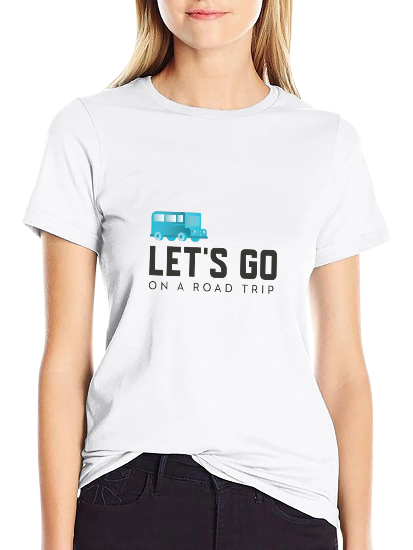 Lets Go Road Trip Graphic Tee - Black