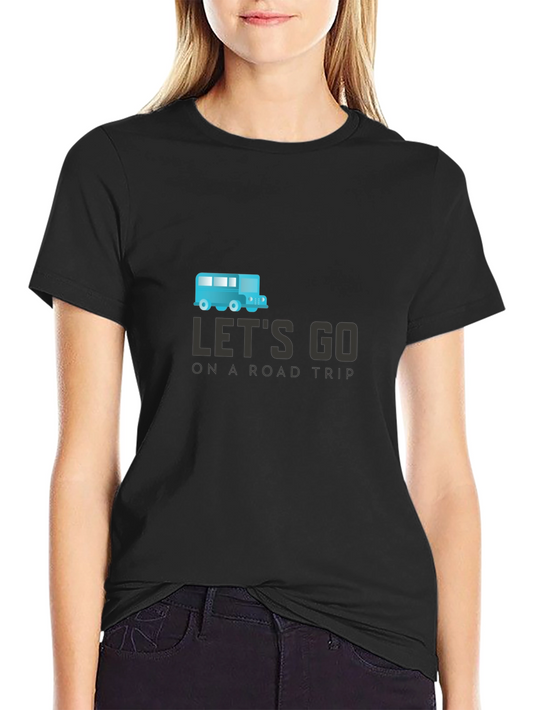 Lets Go Road Trip Graphic Tee - Black