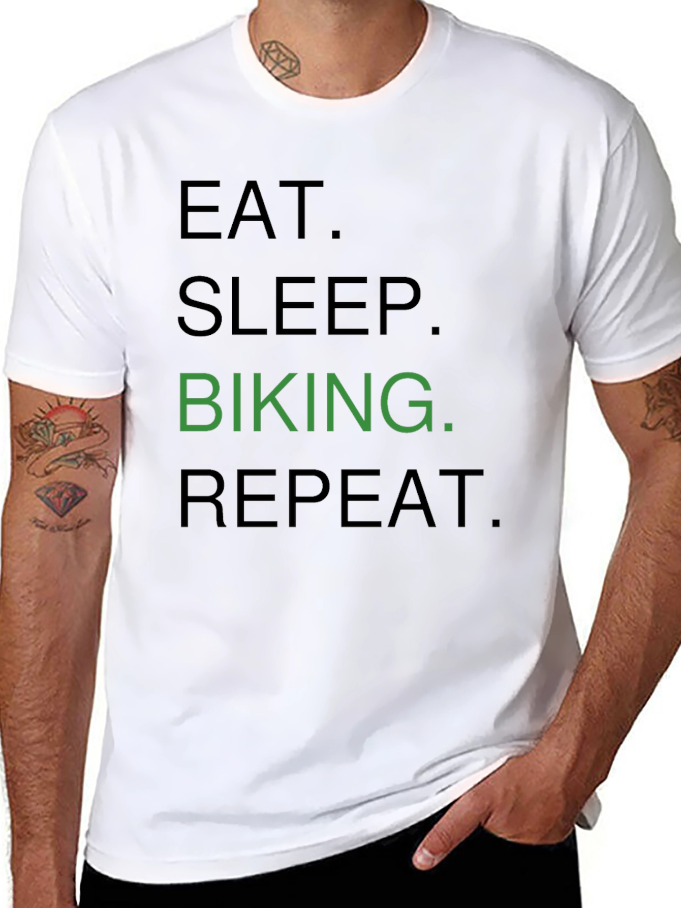 Eat Sleep Biking Repeat Graphic T-Shirt