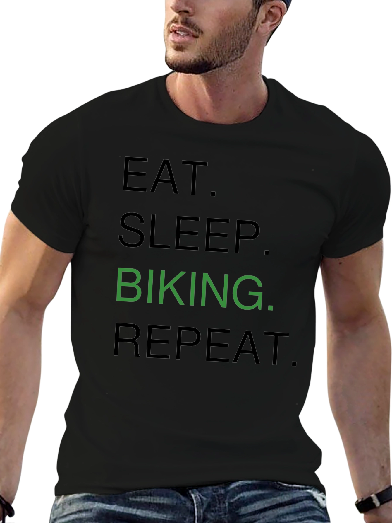 Eat Sleep Biking Repeat Graphic T-Shirt