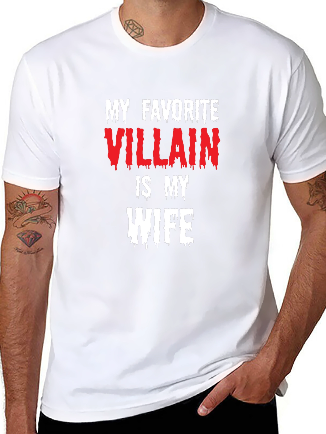 Funny My Wife My Favorite Villain T-Shirt