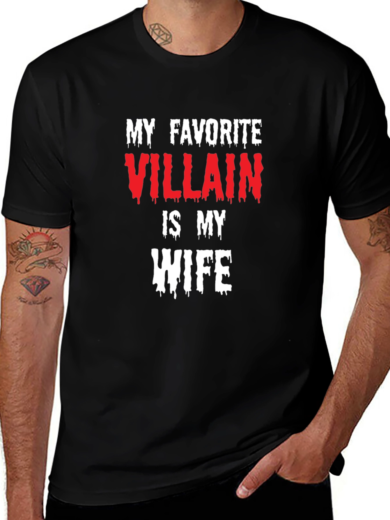 Funny My Wife My Favorite Villain T-Shirt