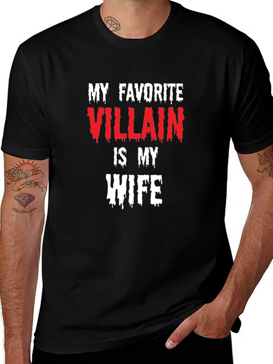 Funny My Wife My Favorite Villain T-Shirt