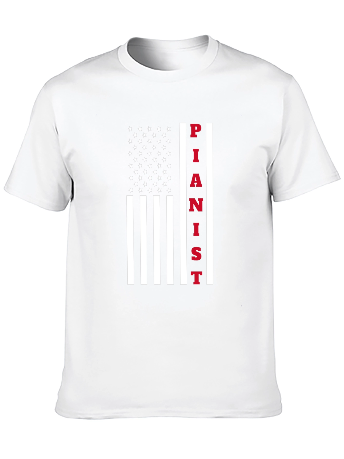 Pianist American Flag Graphic T-Shirt