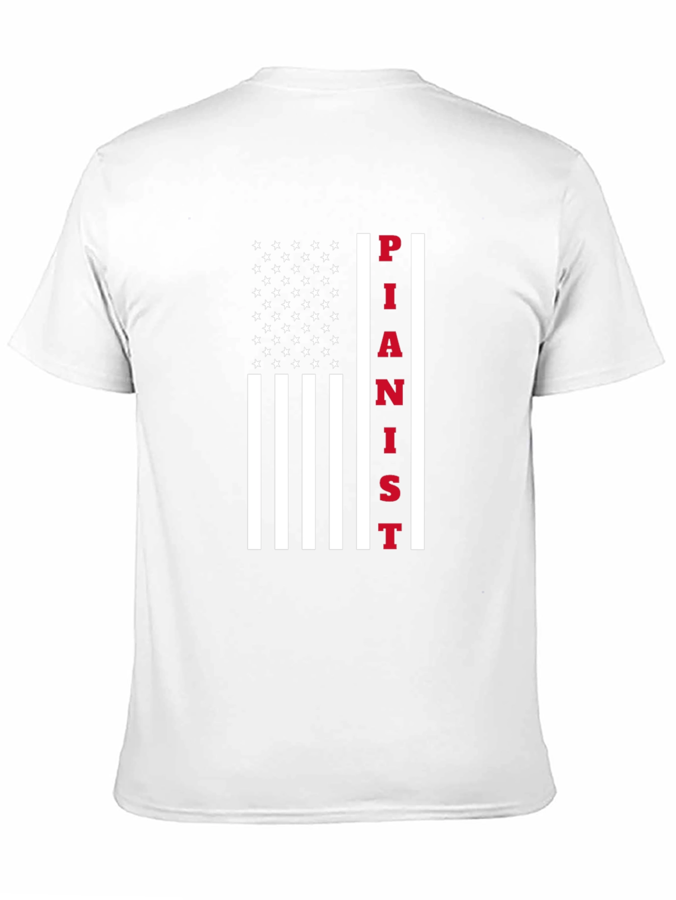 Pianist American Flag Graphic T-Shirt