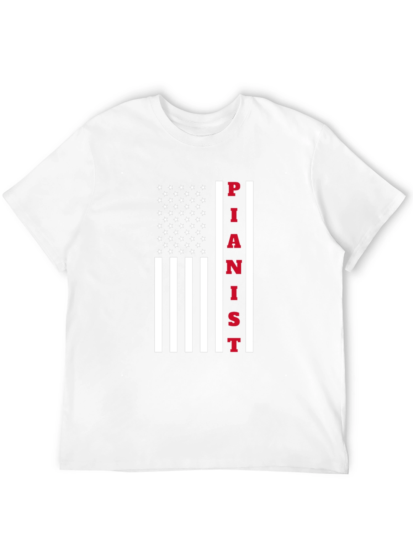 Pianist American Flag Graphic T-Shirt