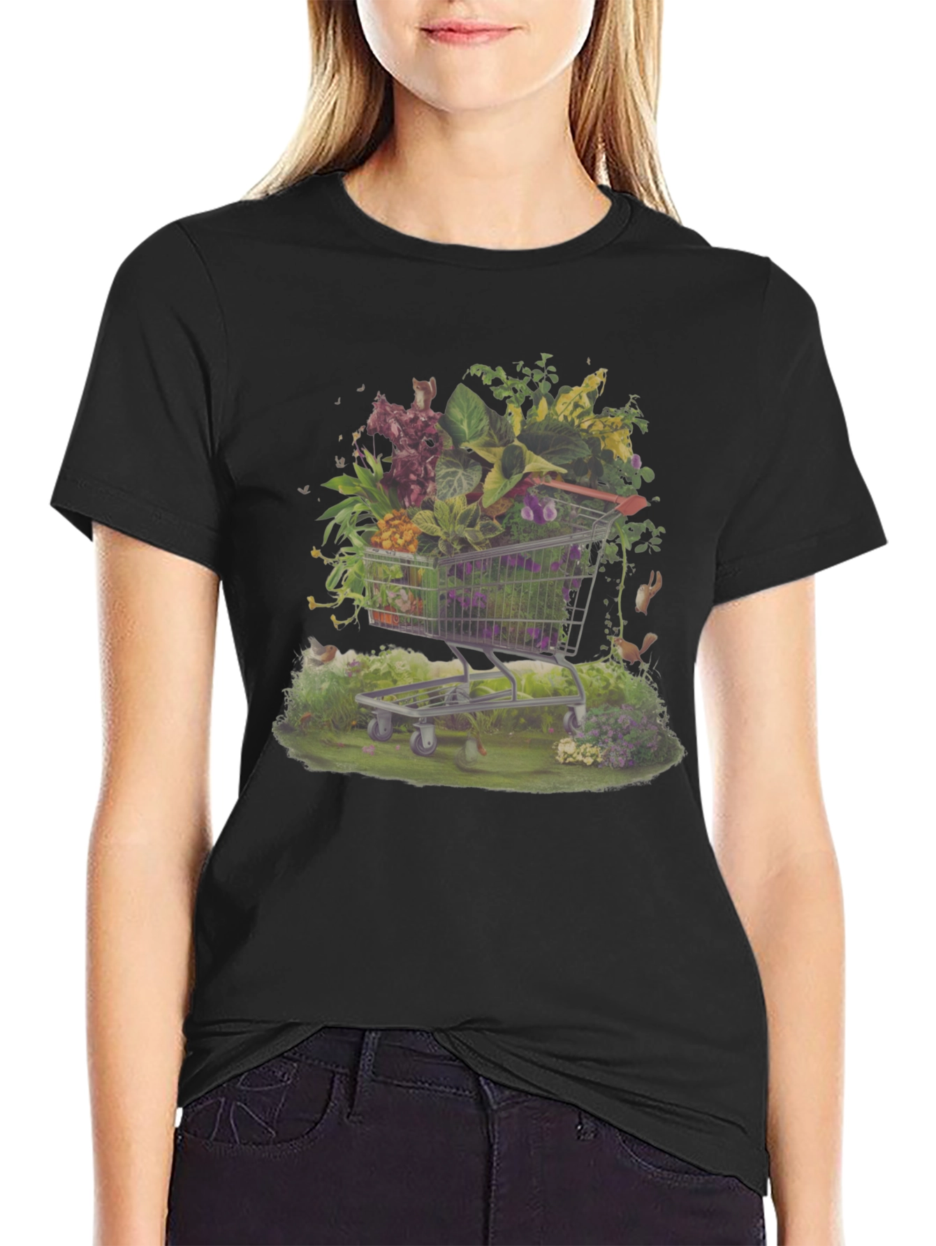 Nature Cart Black T-Shirt