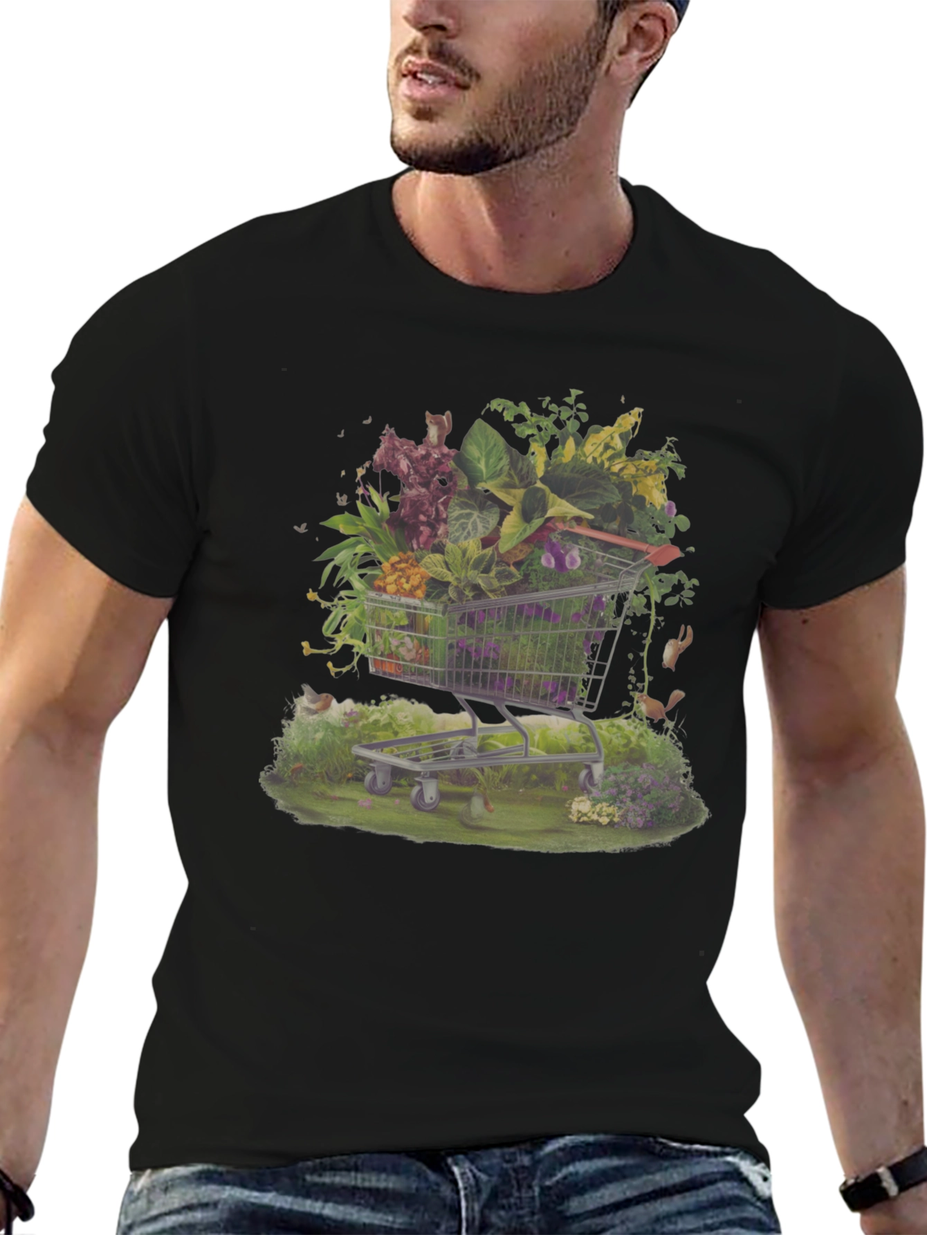Nature Cart Black T-Shirt