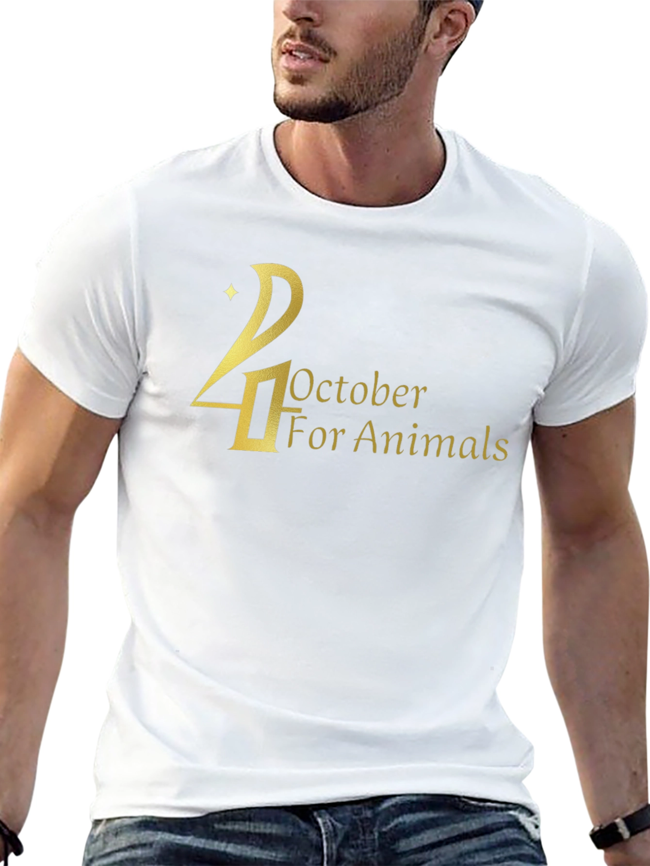24 October For Animals Black T-Shirt