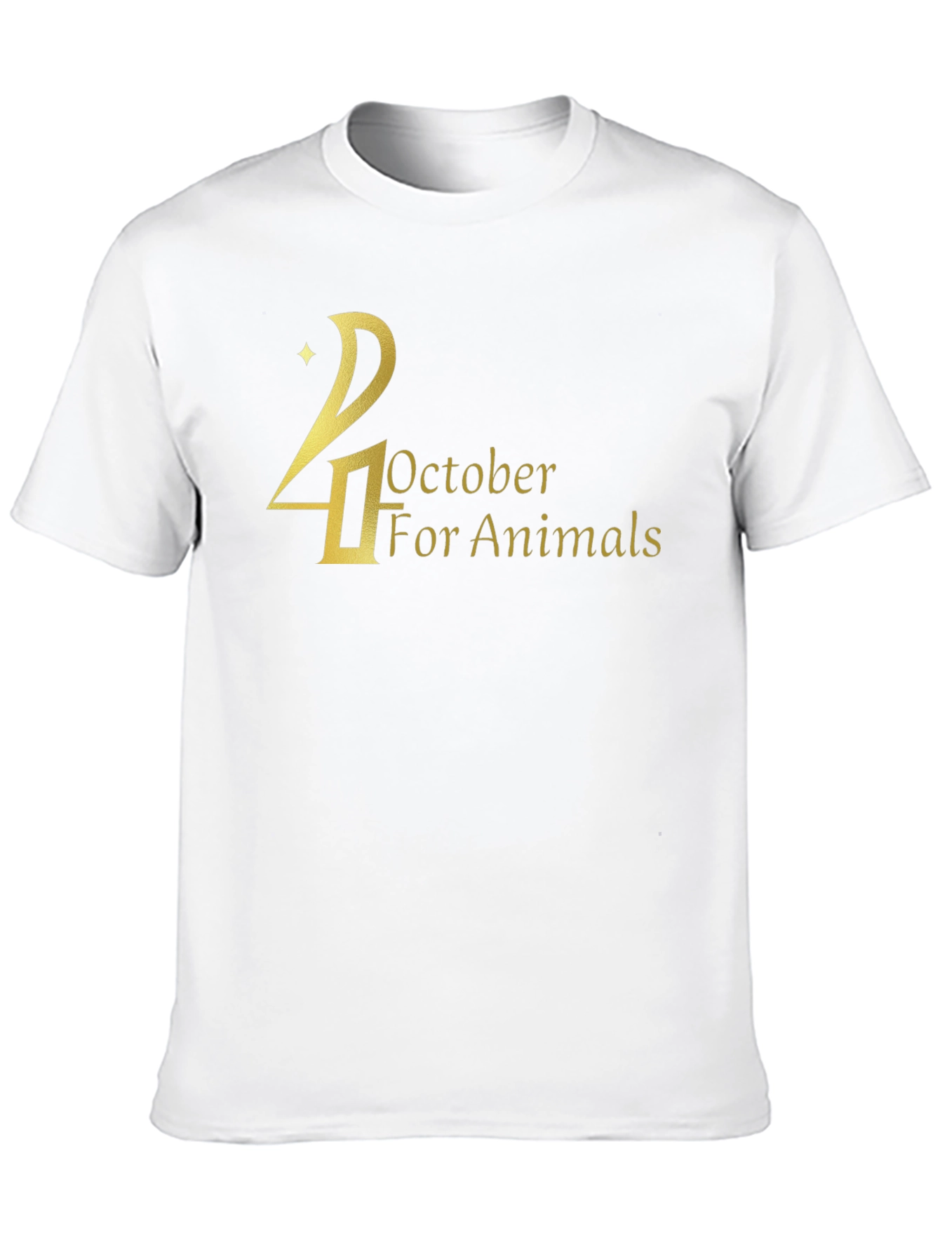 24 October For Animals Black T-Shirt
