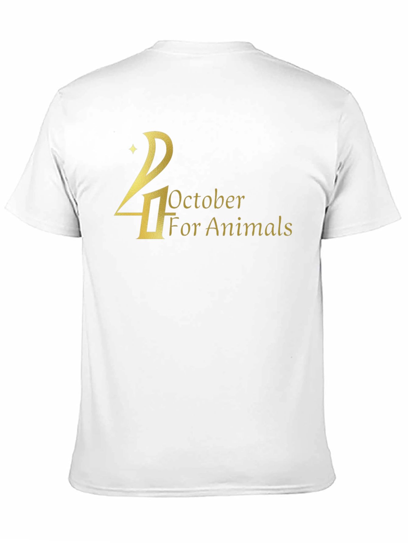 24 October For Animals Black T-Shirt