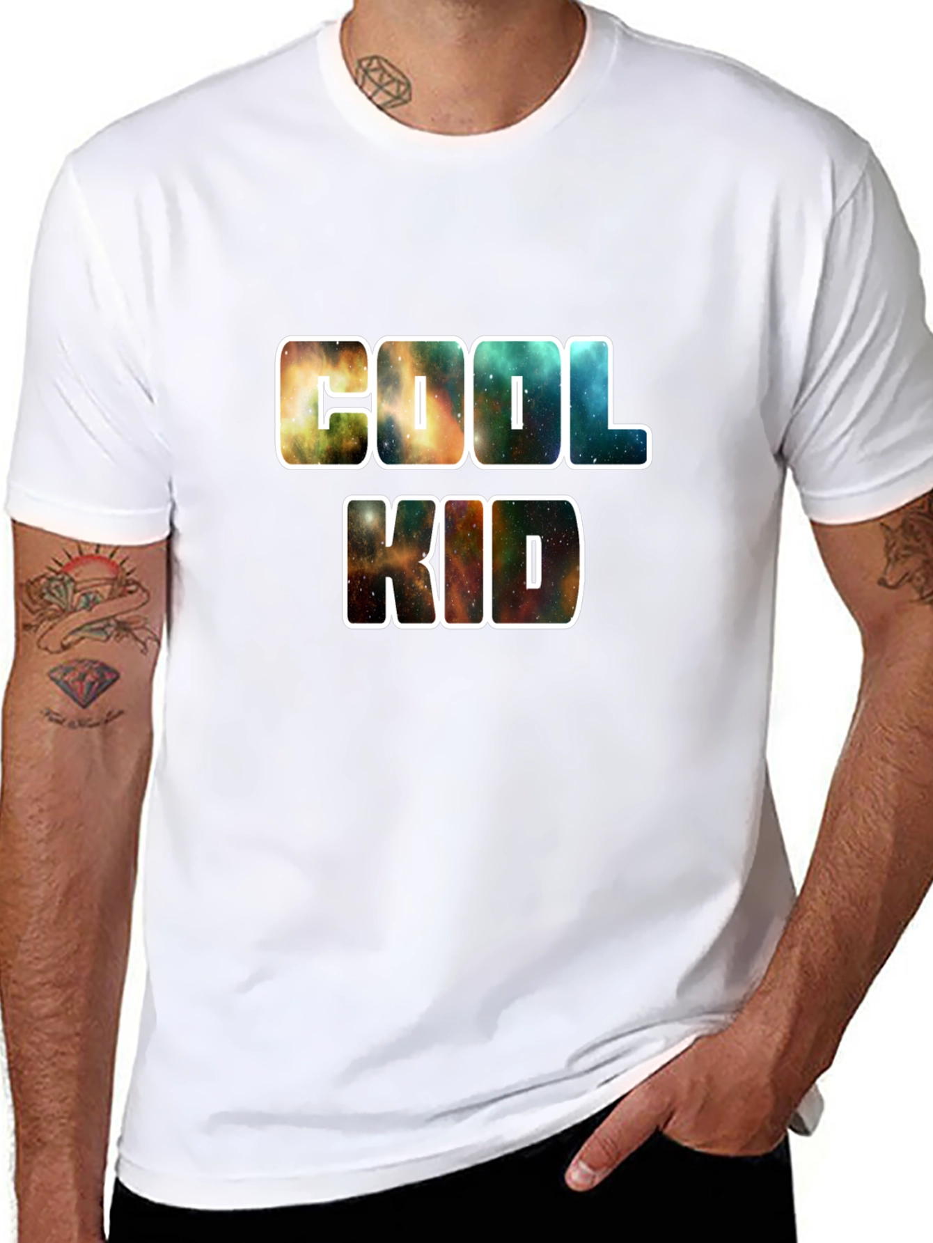 Cool Kid Galaxy Print T-Shirt - Unique Design