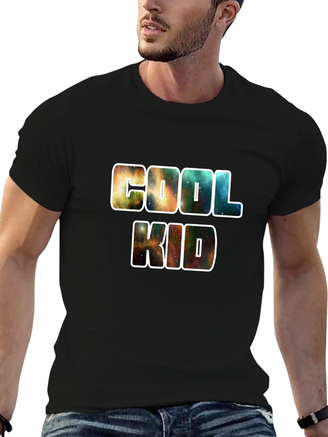 Cool Kid Galaxy Print T-Shirt - Unique Design