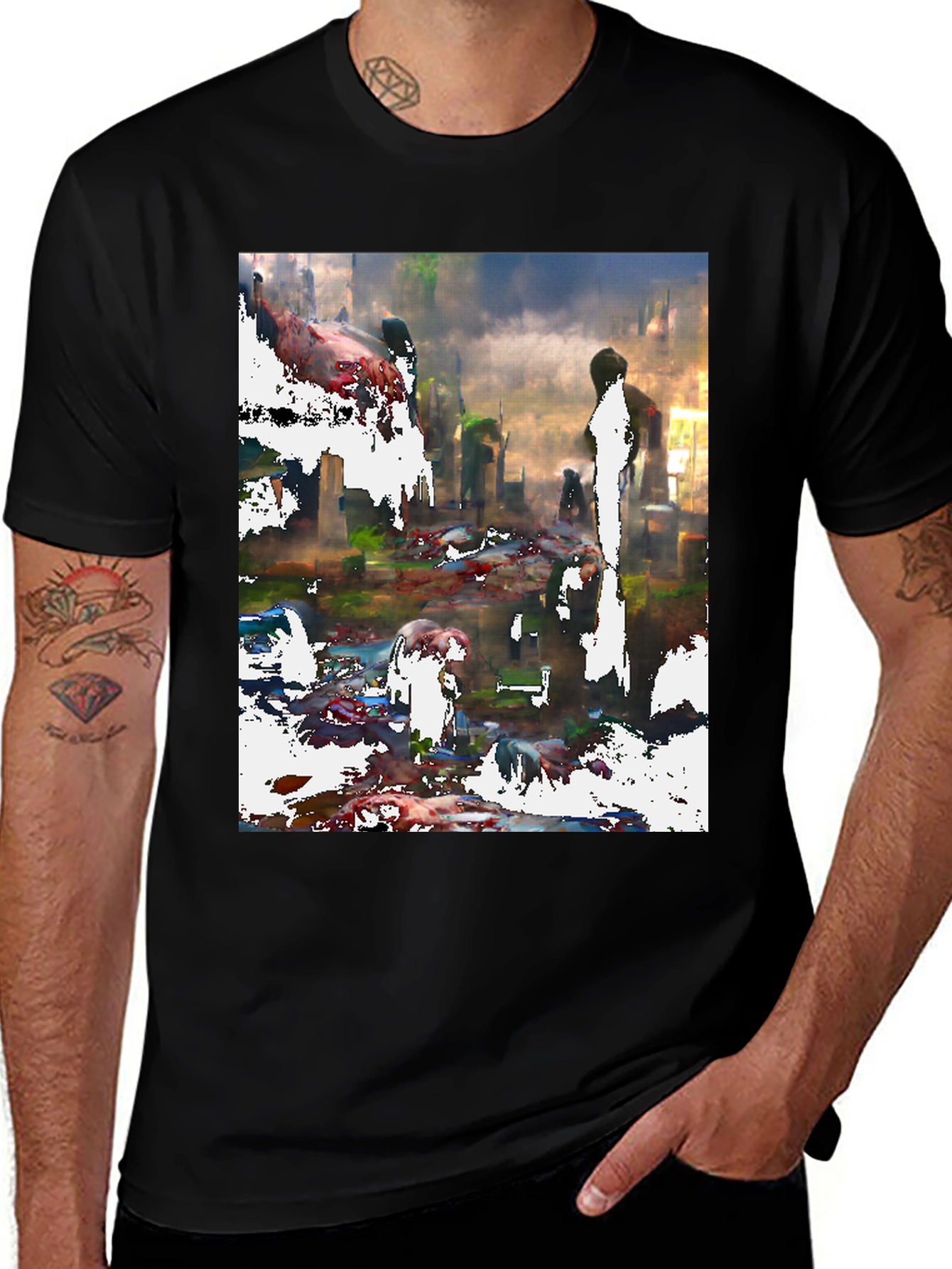 Abstract Cityscape Graphic Tee