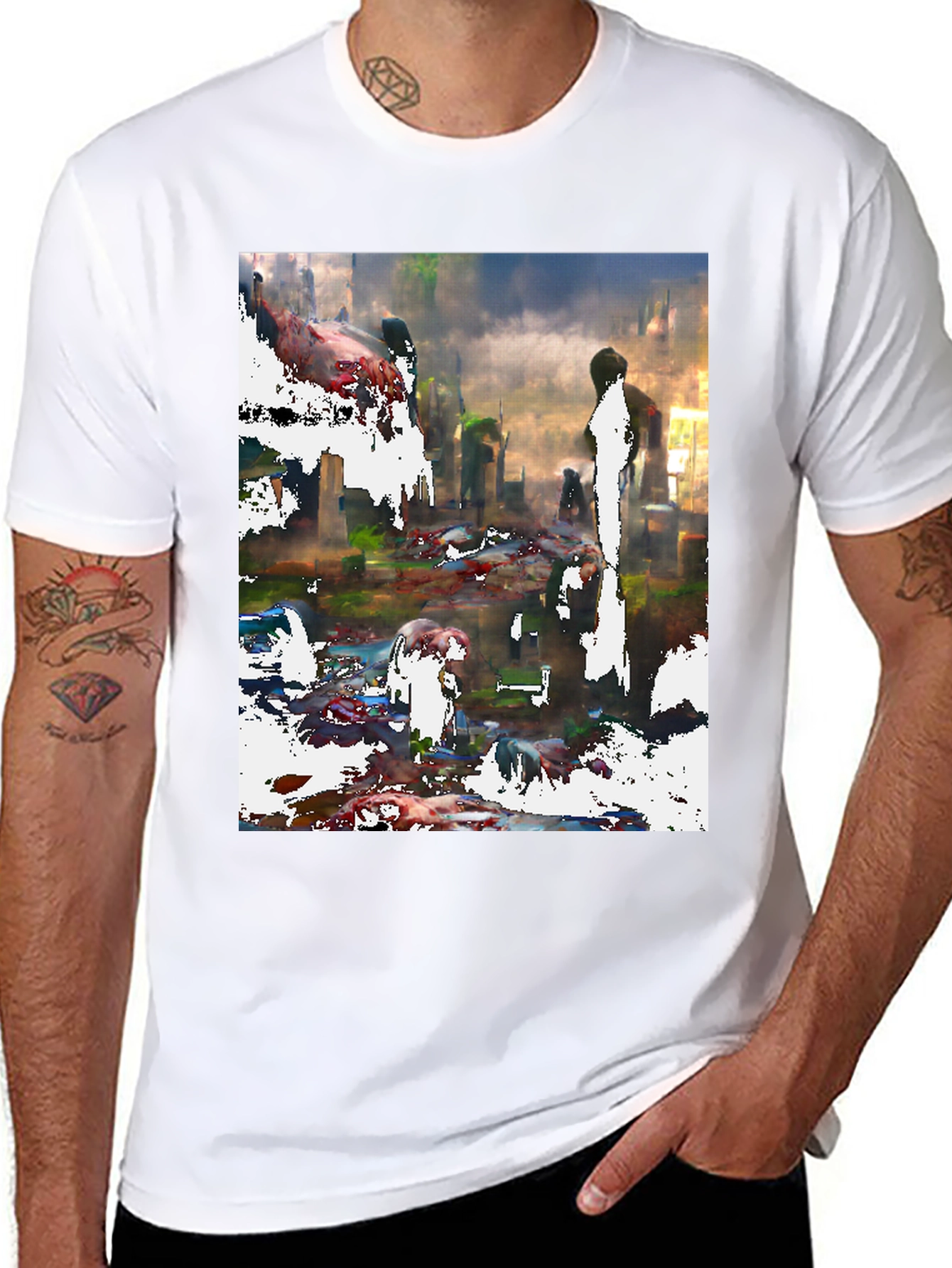 Abstract Cityscape Graphic Tee