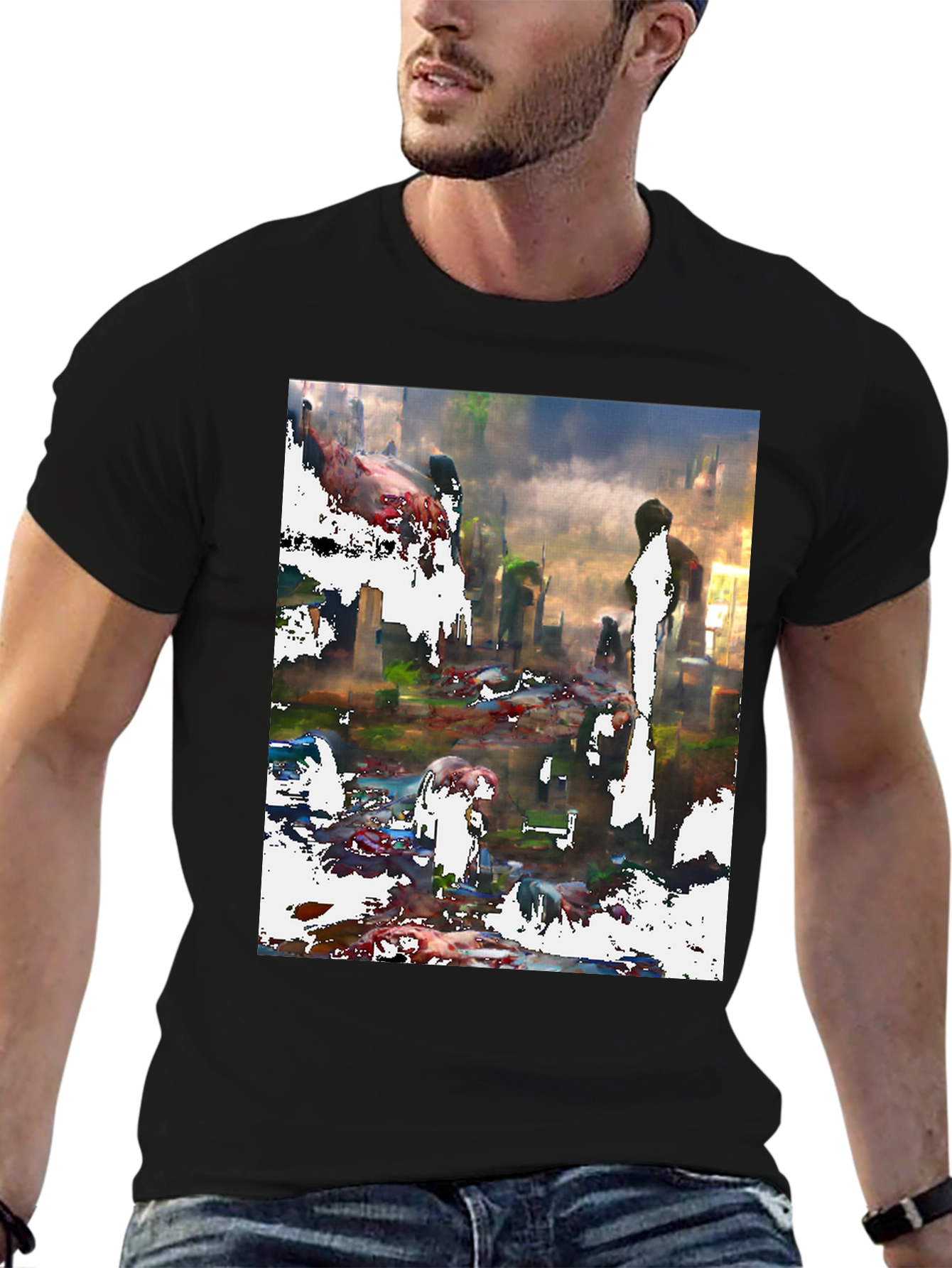 Abstract Cityscape Graphic Tee