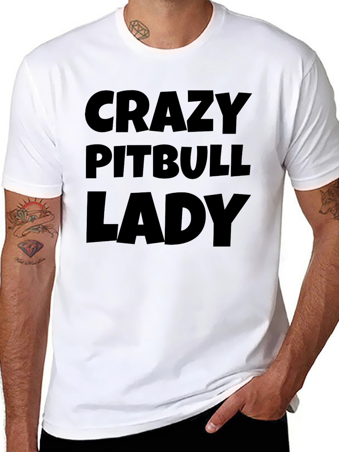 Crazy Pitbull Lady T-Shirt