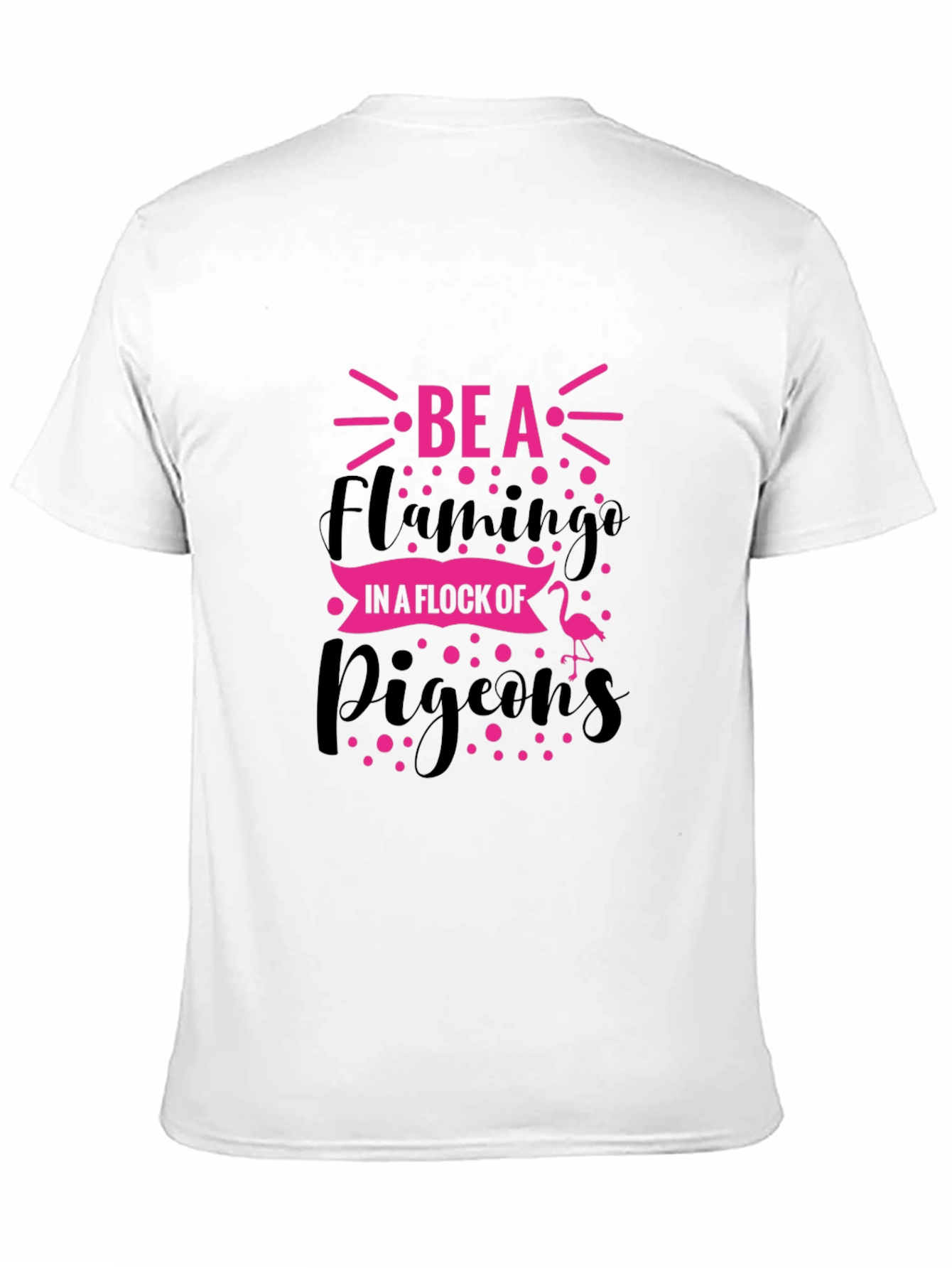 Be A Flamingo Graphic Tee - Black
