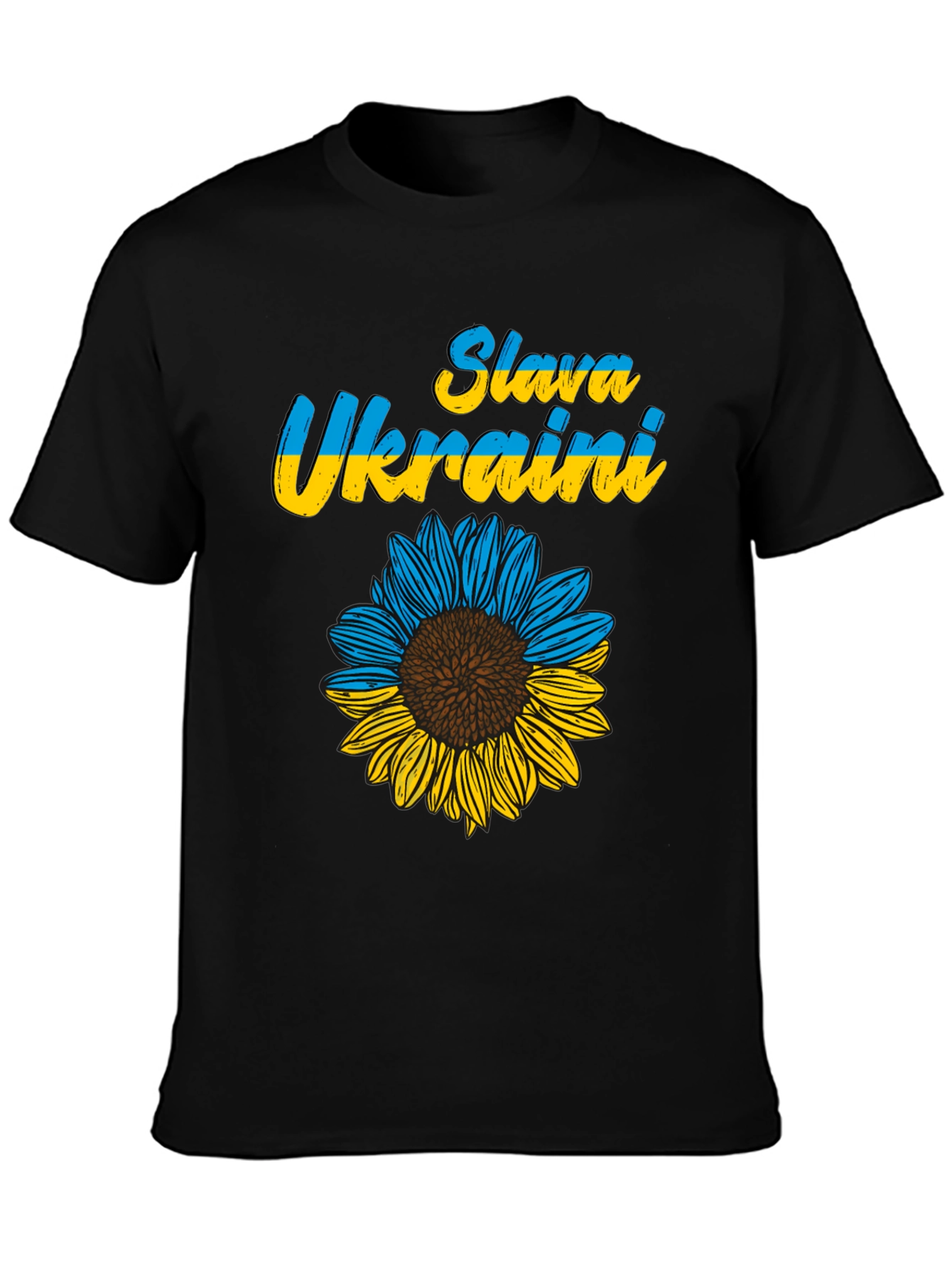 Slava Ukraini Sunflower Graphic T-Shirt