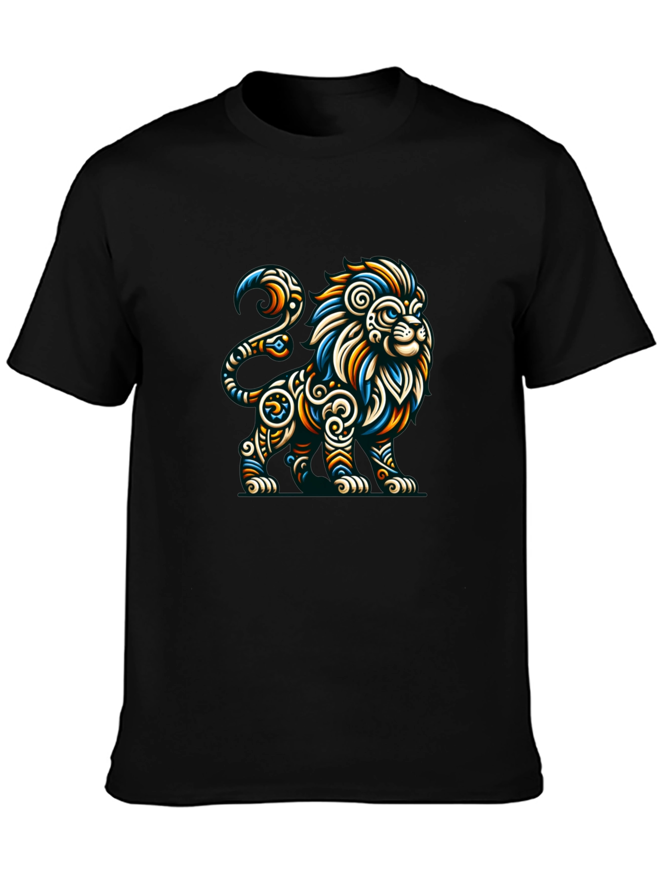 Lion Graphic Tee - Mens Black T-Shirt