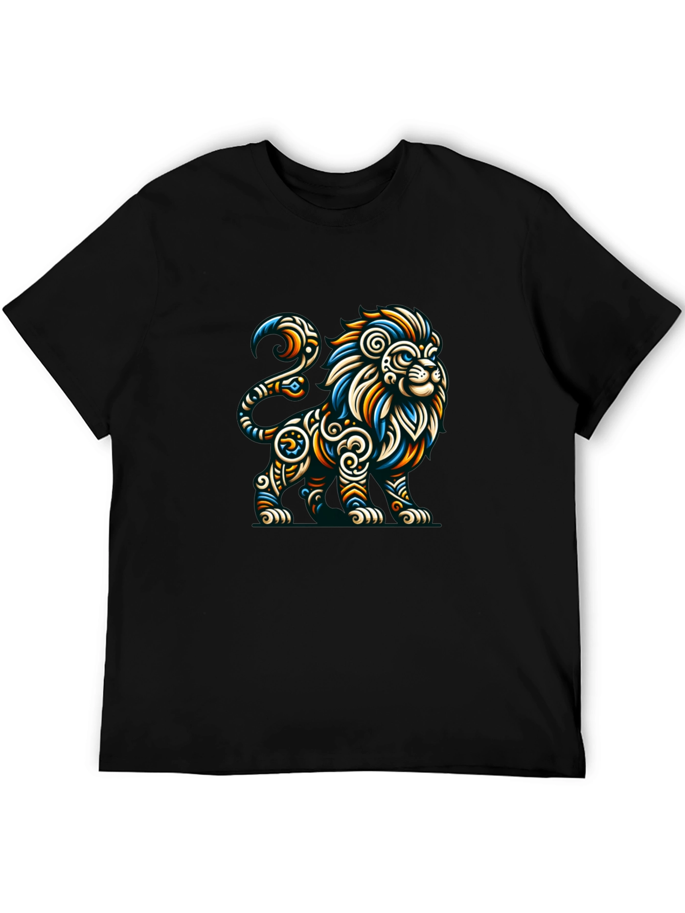 Lion Graphic Tee - Mens Black T-Shirt