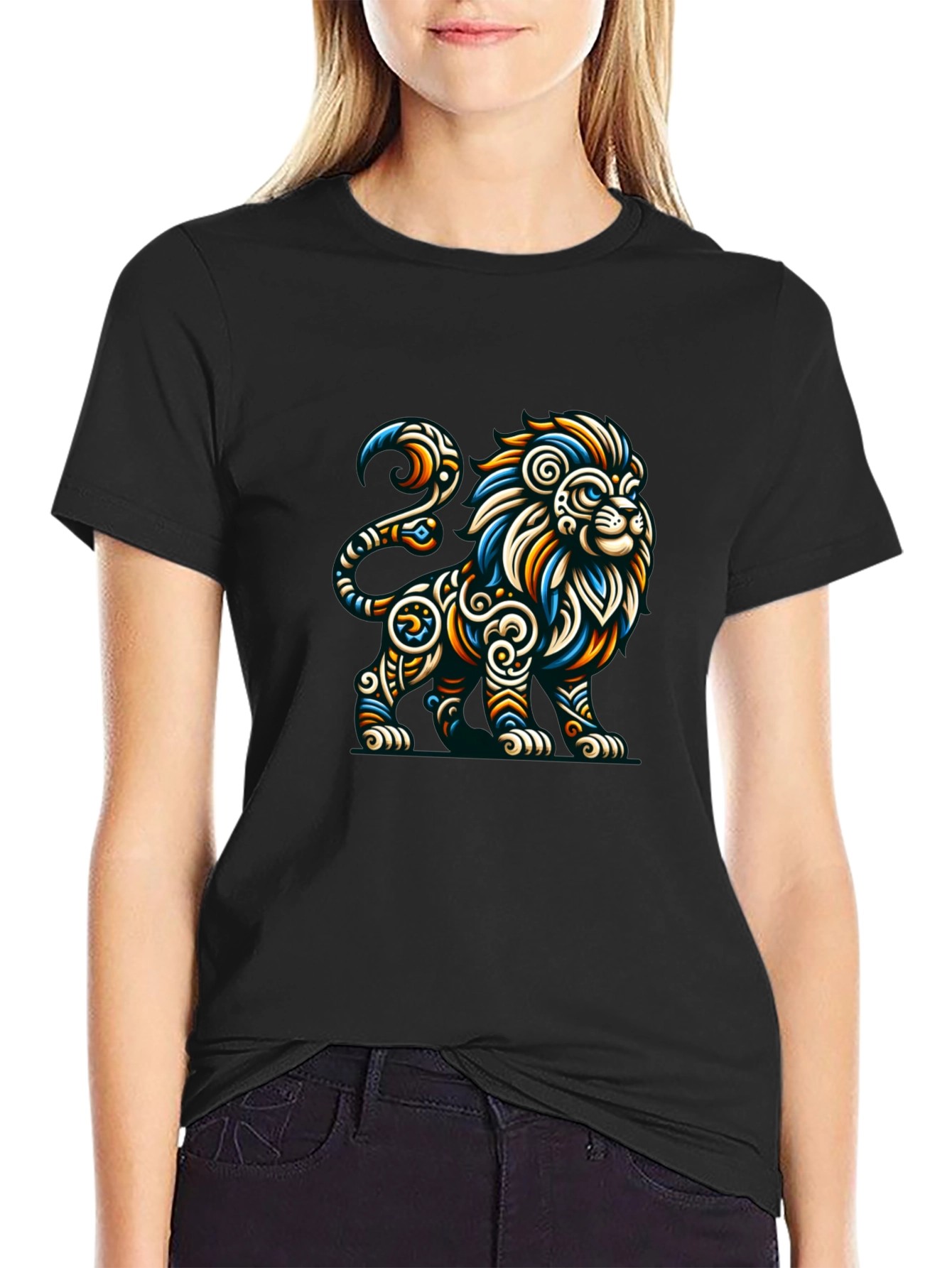 Lion Graphic Tee - Mens Black T-Shirt