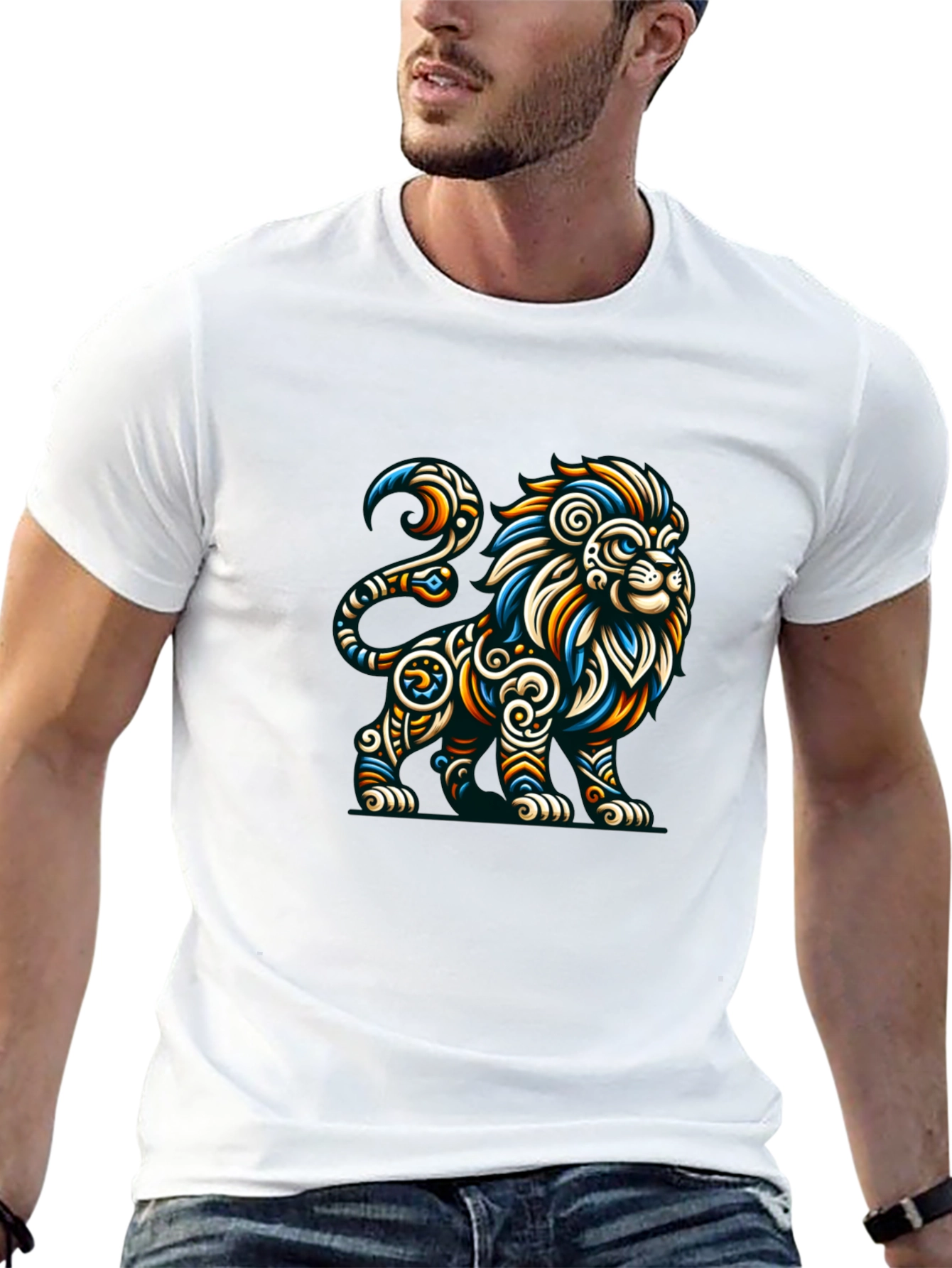 Lion Graphic Tee - Mens Black T-Shirt