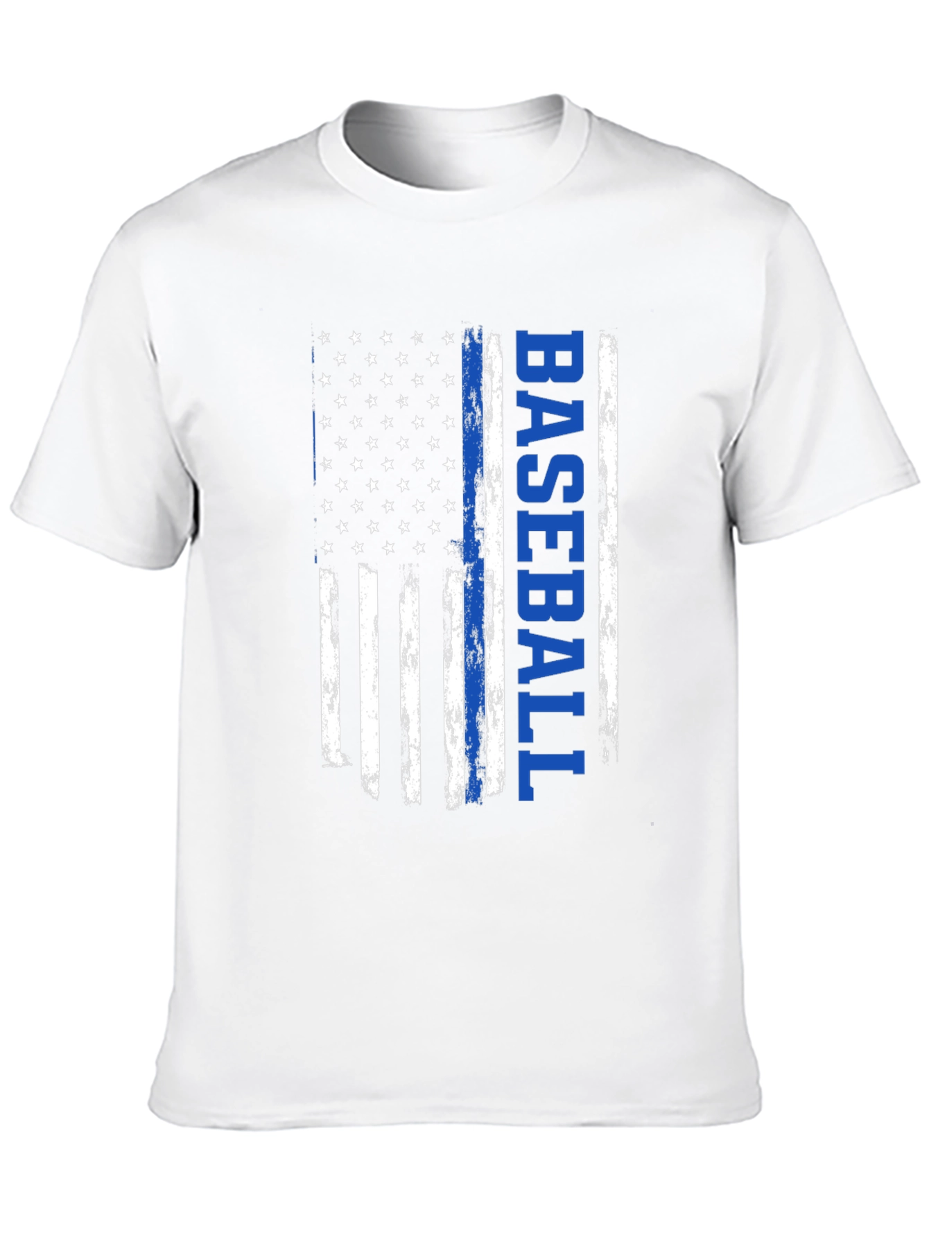 Baseball American Flag Graphic T-Shirt