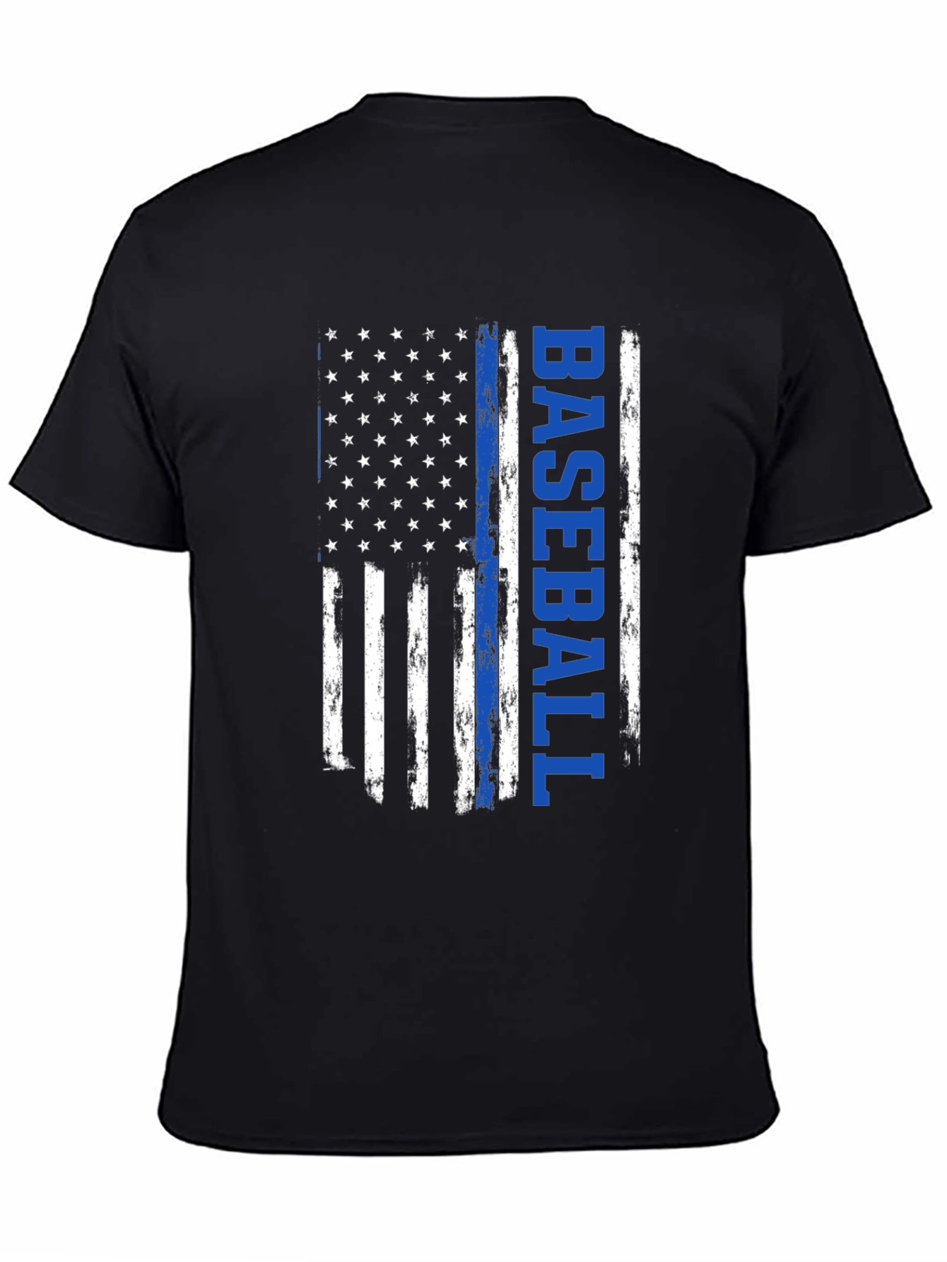 Baseball American Flag Graphic T-Shirt