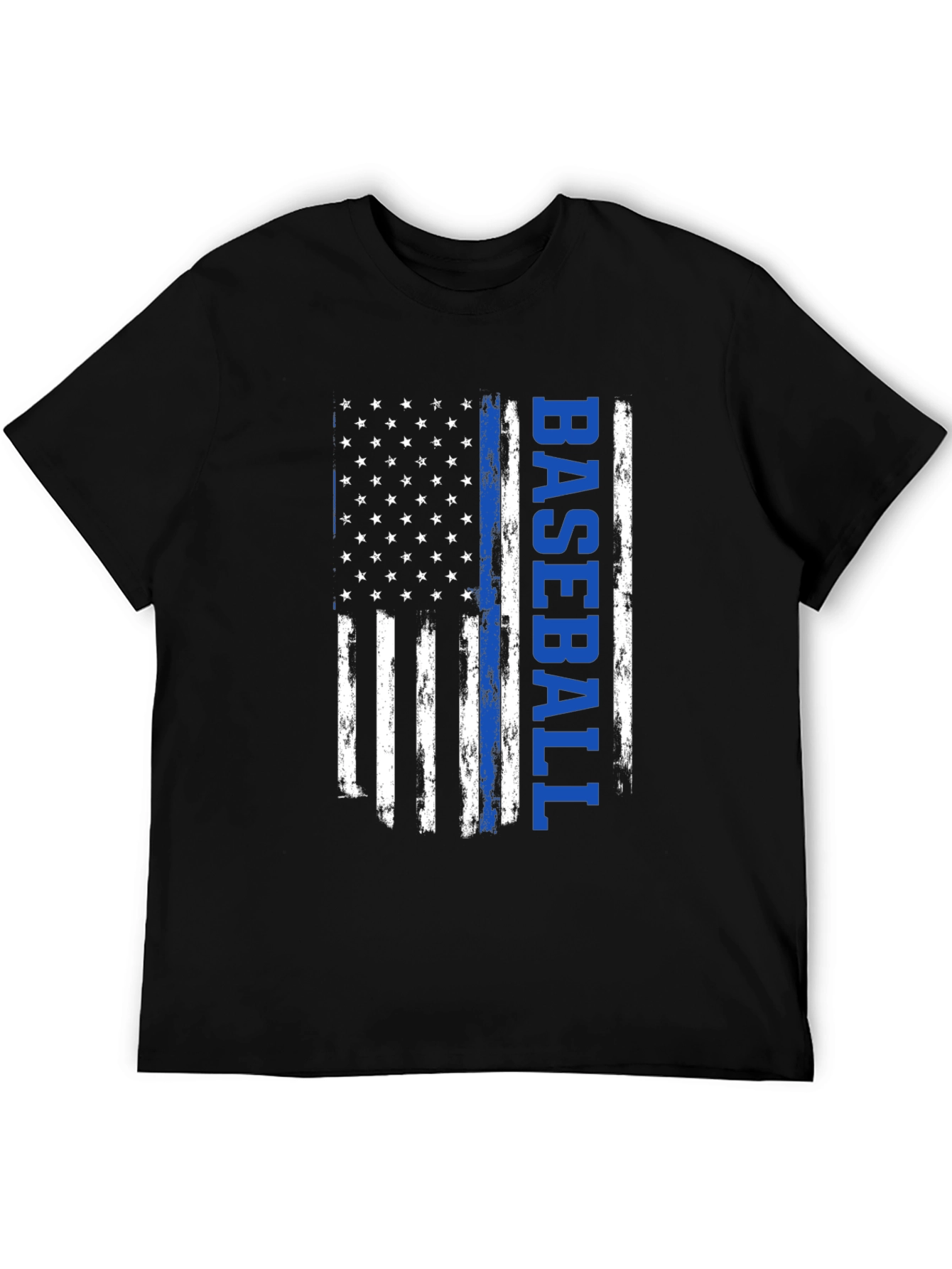 Baseball American Flag Graphic T-Shirt