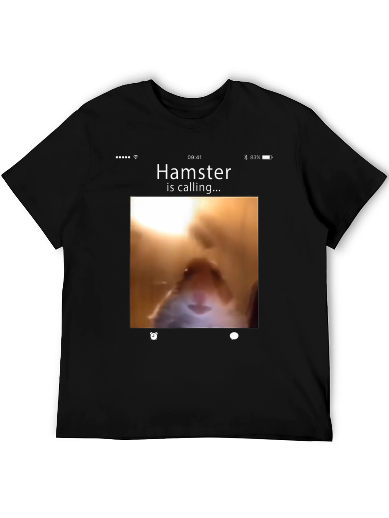Hamster Calling Graphic T-Shirt - Novelty Tee