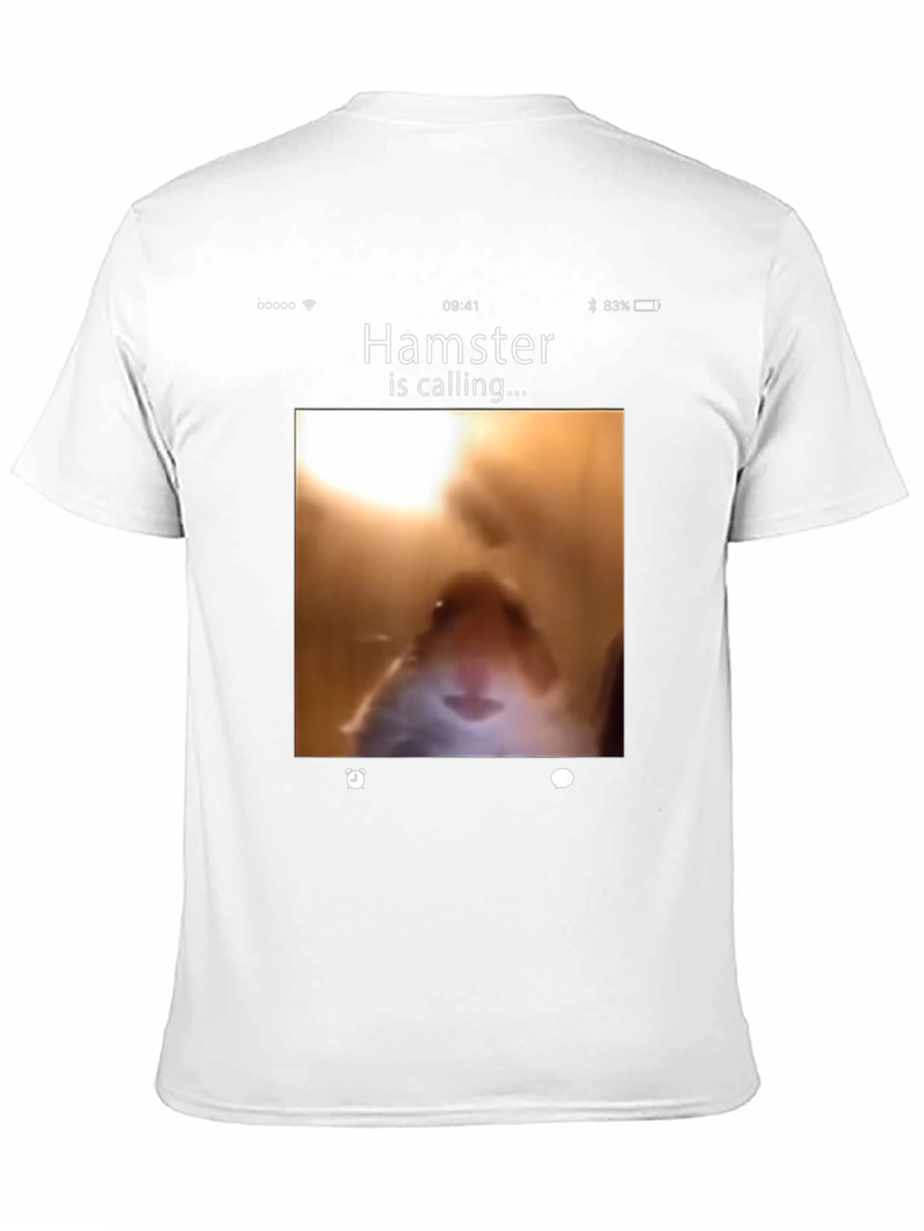 Hamster Calling Graphic T-Shirt - Novelty Tee