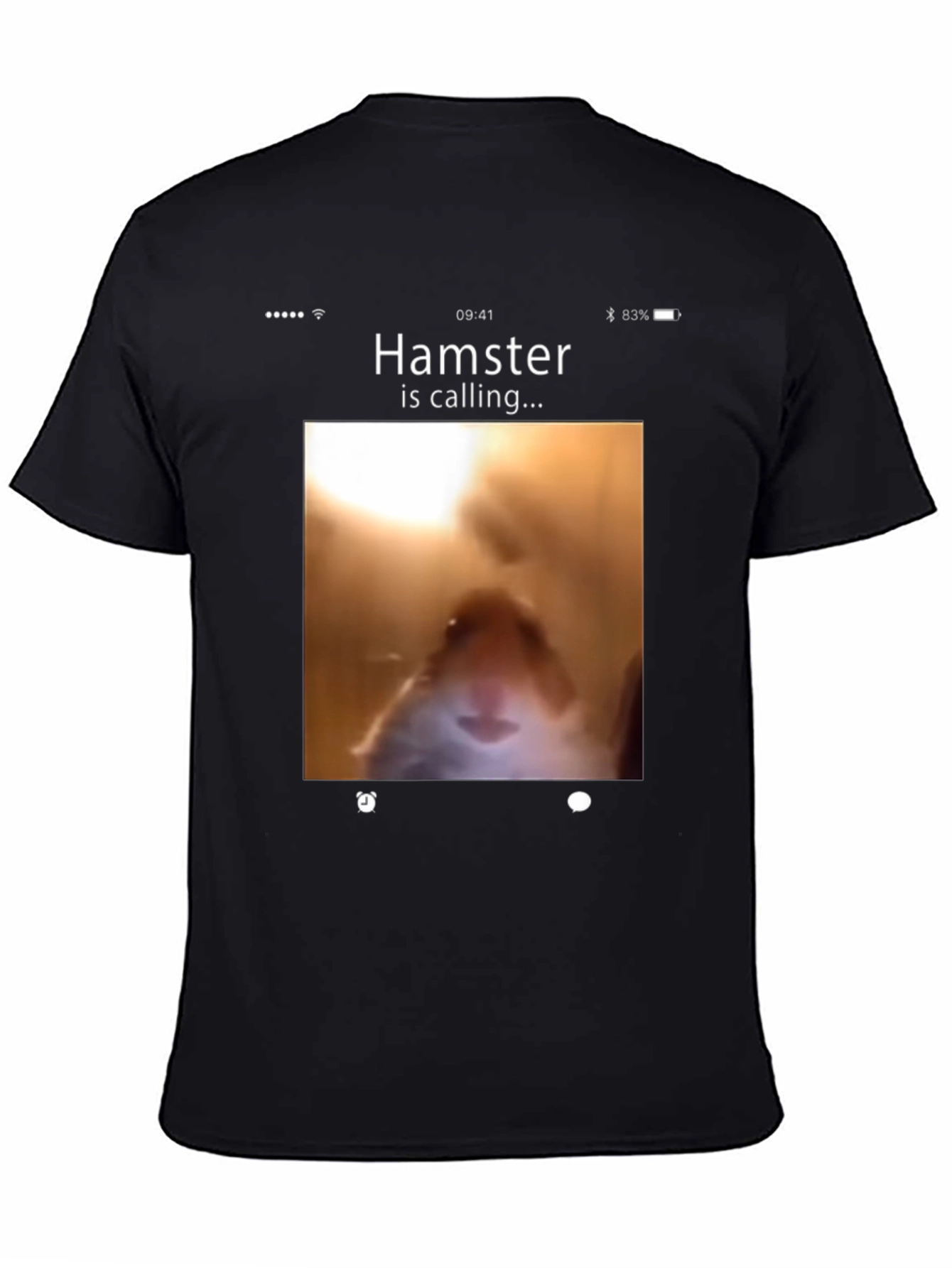 Hamster Calling Graphic T-Shirt - Novelty Tee