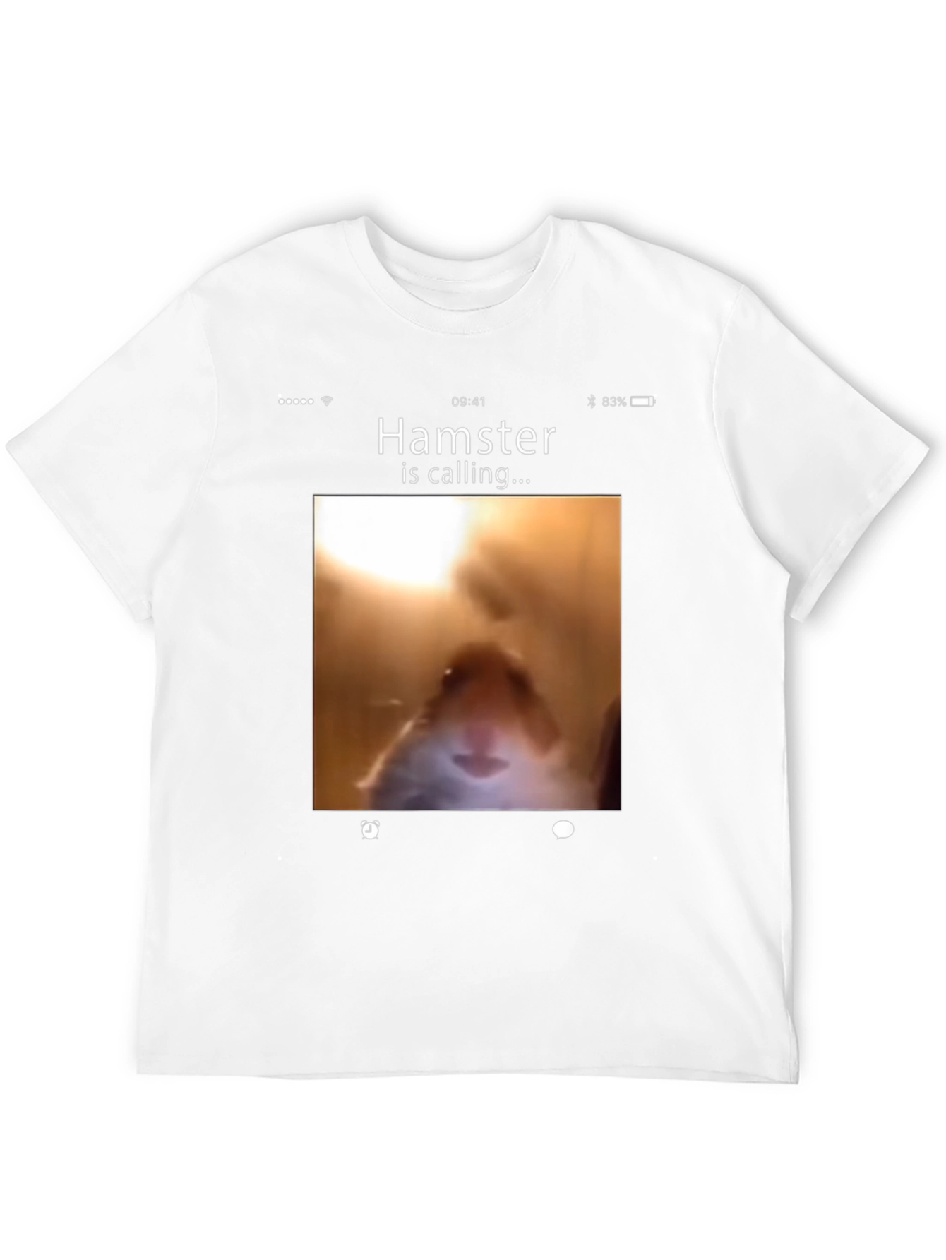 Hamster Calling Graphic T-Shirt - Novelty Tee