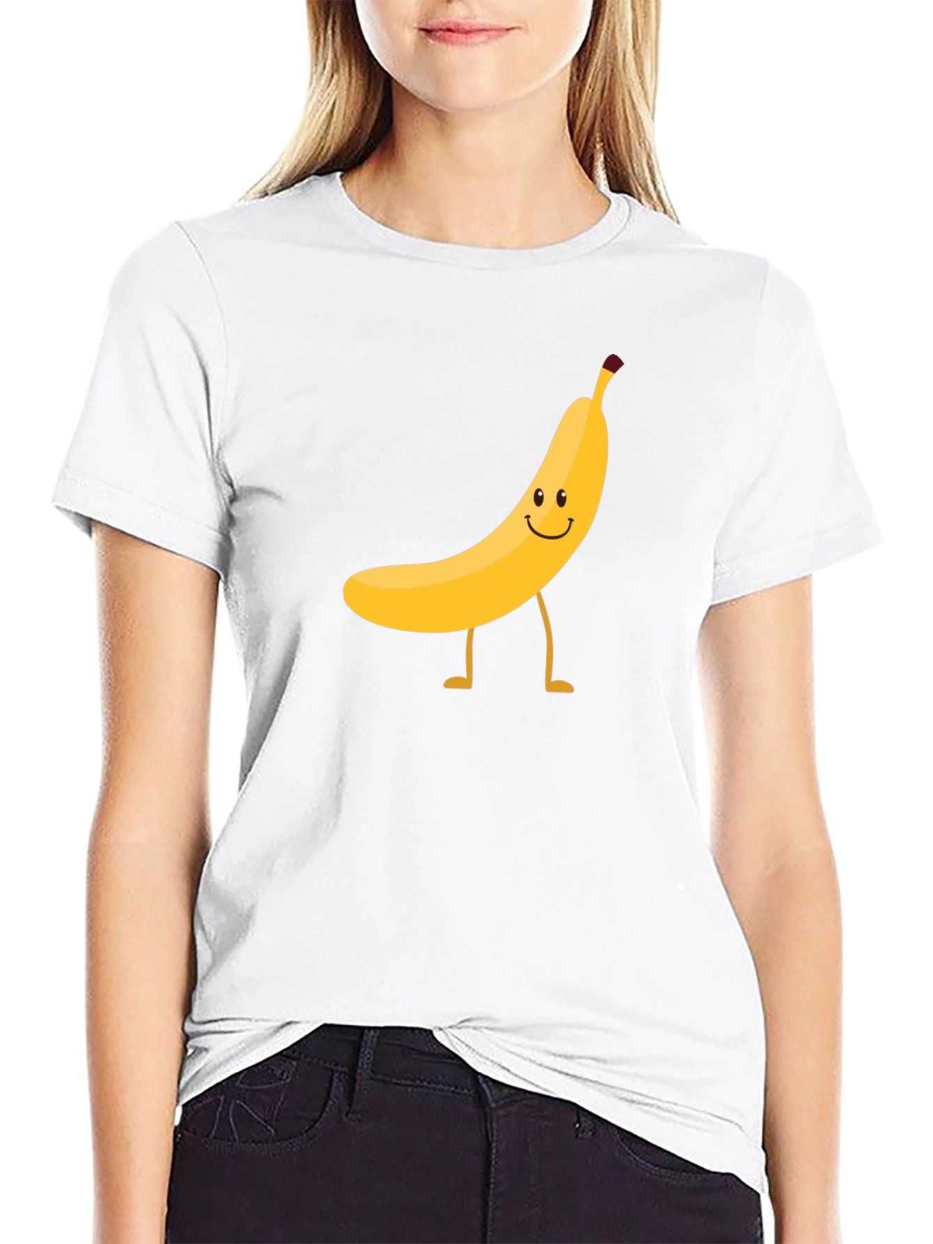 Funny Banana Graphic Tee - Black Cotton T-Shirt