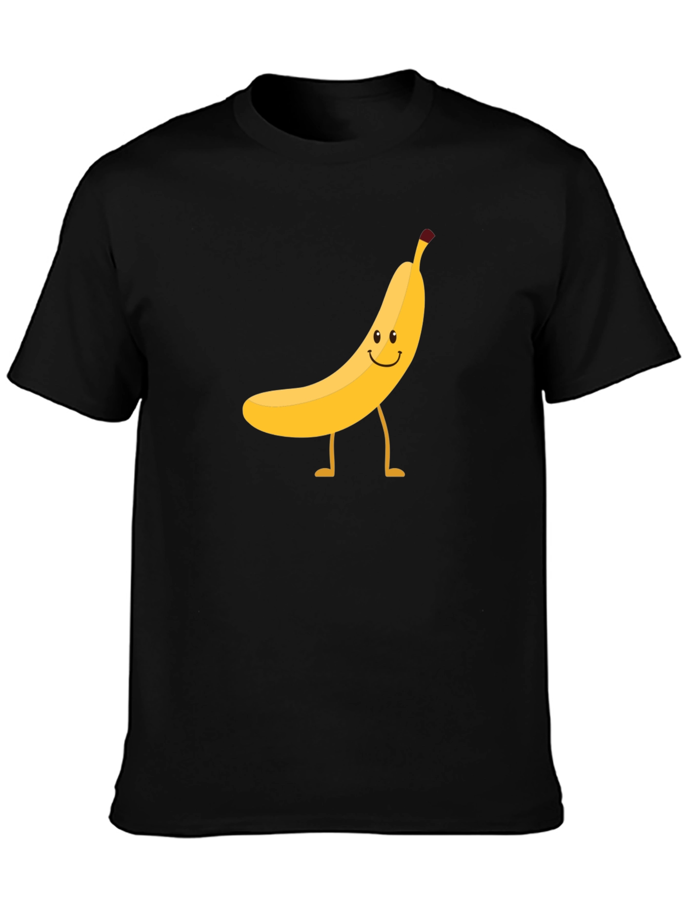 Funny Banana Graphic Tee - Black Cotton T-Shirt