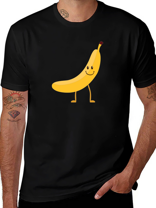 Funny Banana Graphic Tee - Black Cotton T-Shirt
