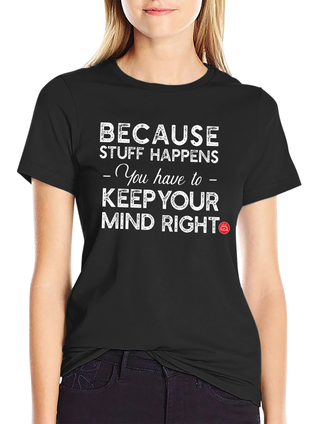 Keep Your Mind Right Graphic Tee - Black