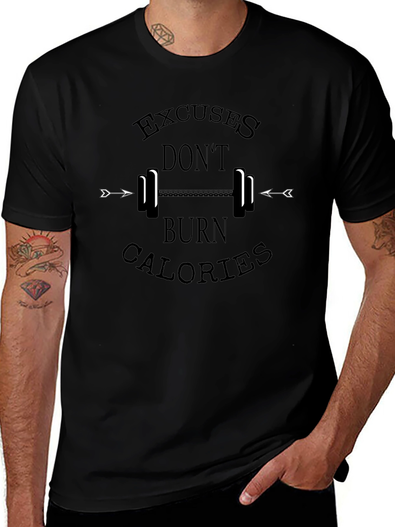 Excuses Dont Burn Calories Gym Motivation T-Shirt