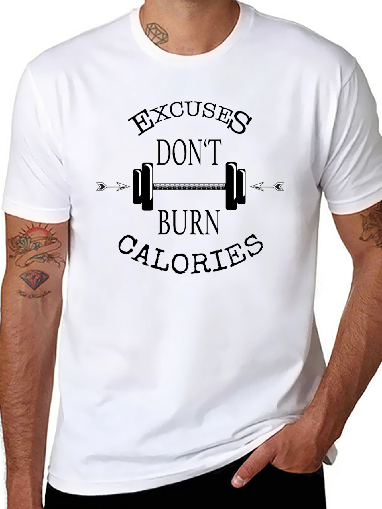 Excuses Dont Burn Calories Gym Motivation T-Shirt